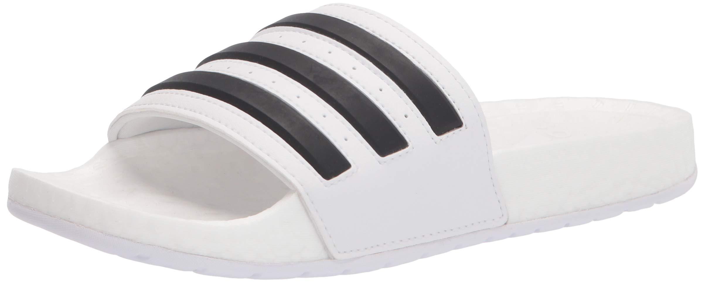 adidas Unisex Adult Adilette Boost Slide Sandal in White/Black/White (White) - Lyst