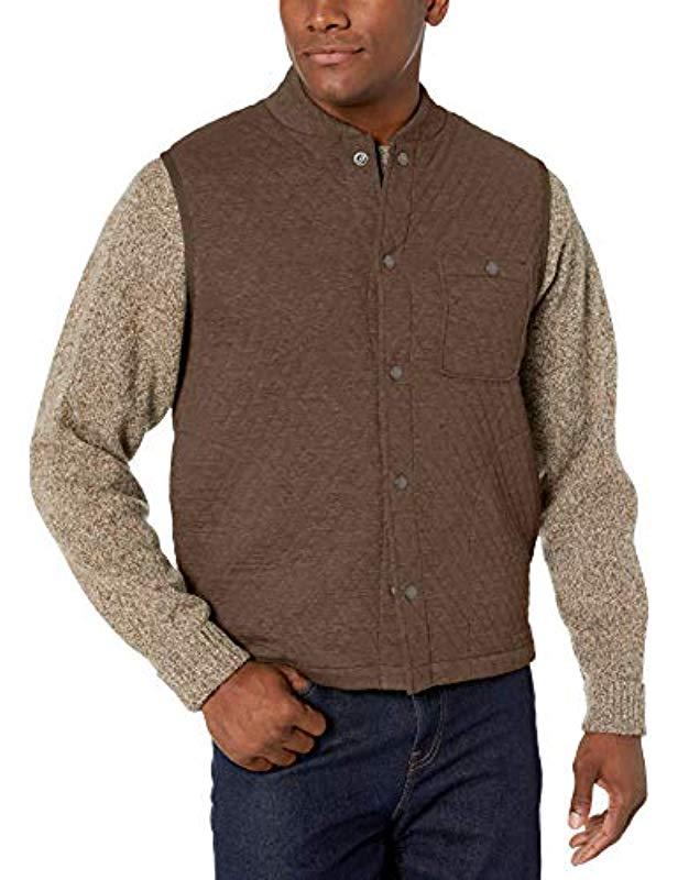 Pendleton Wool Quilted Knit Vest in Brown for Men Lyst