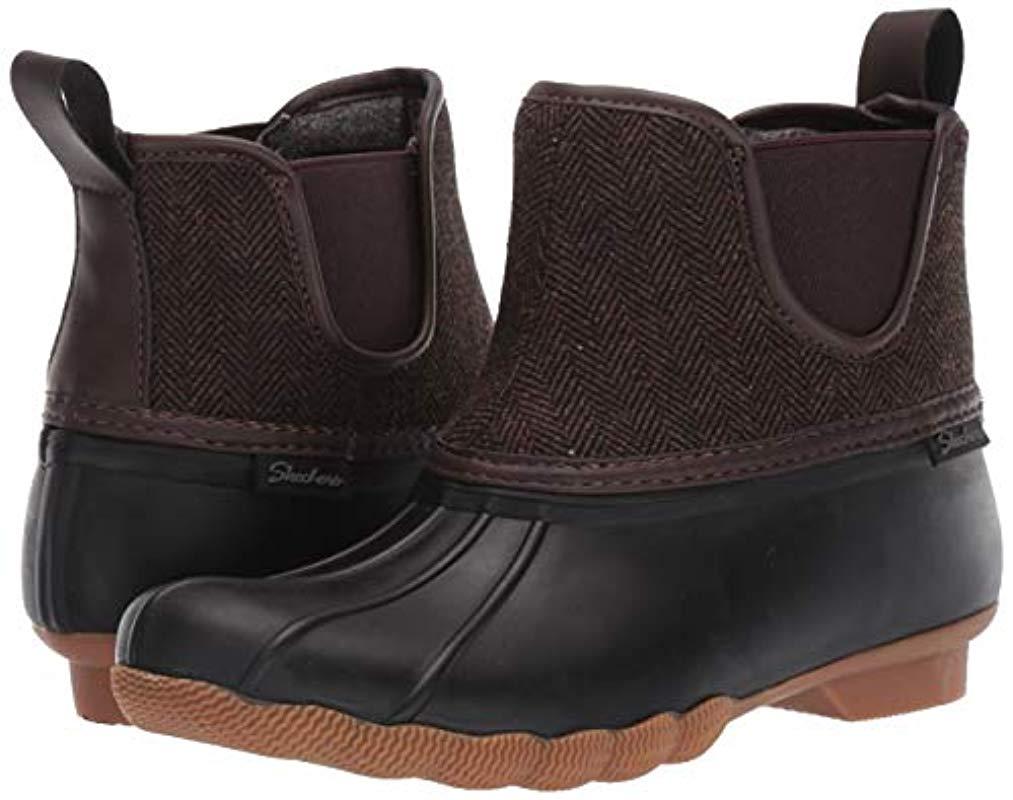 Skechers Pondmid Herringbone Chelsea Duck Boot With Waterproof Outsole