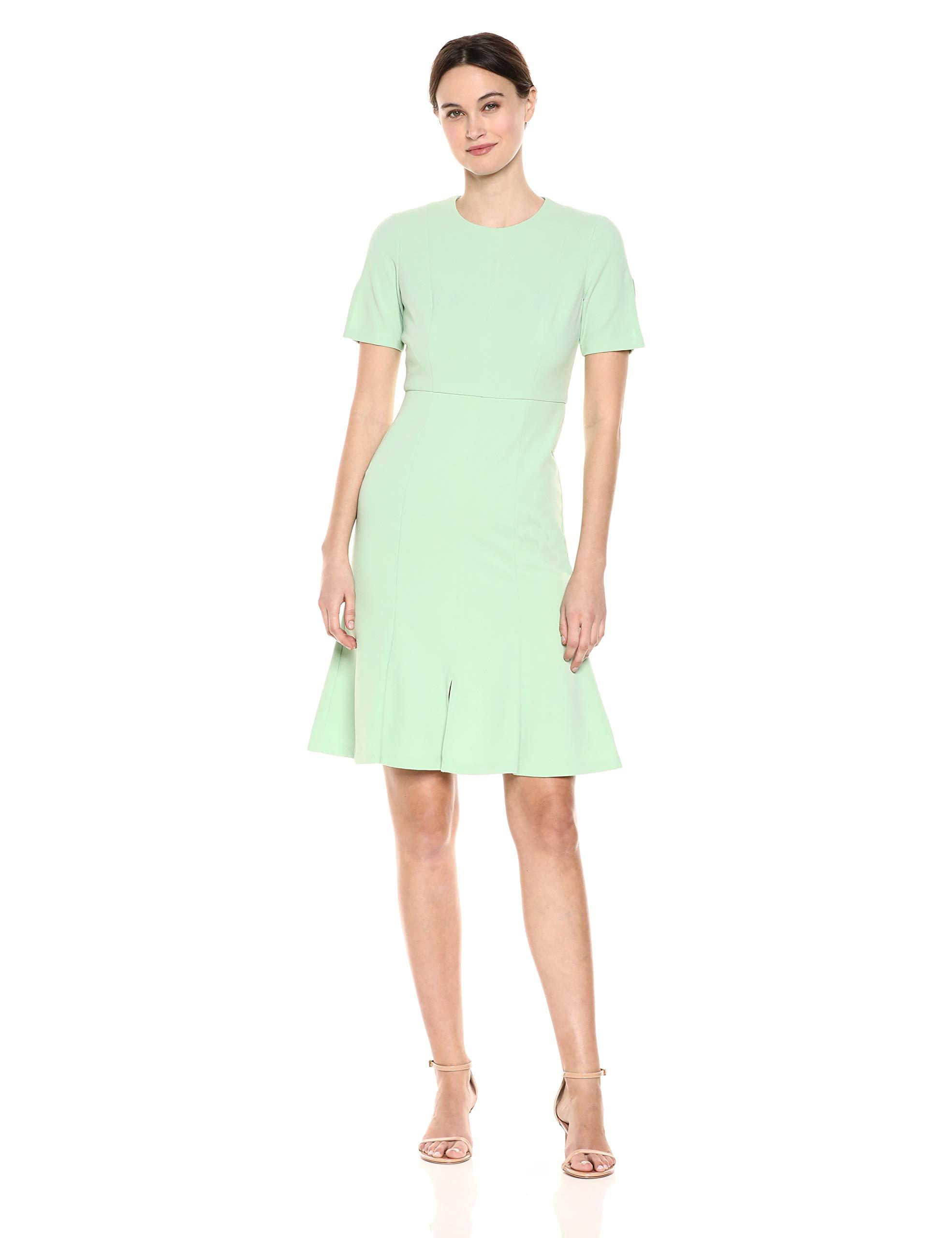 Donna Morgan Split Sleeve Fit And Flare Dress in Mint (Green) - Lyst