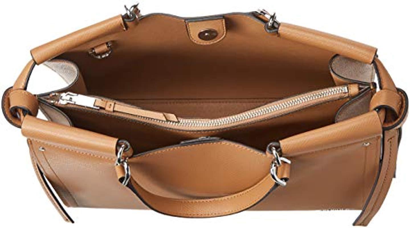 calvin klein callie leather tote