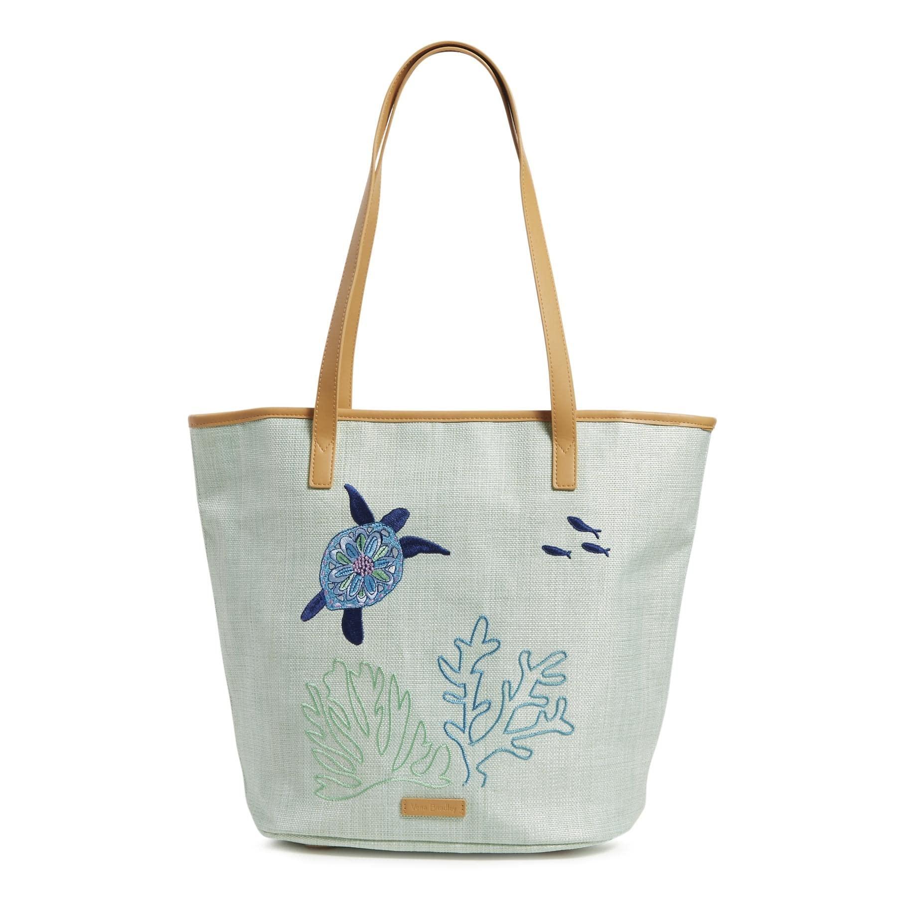 Vera Bradley Straw Bucket Tote Bag in Blue Lyst