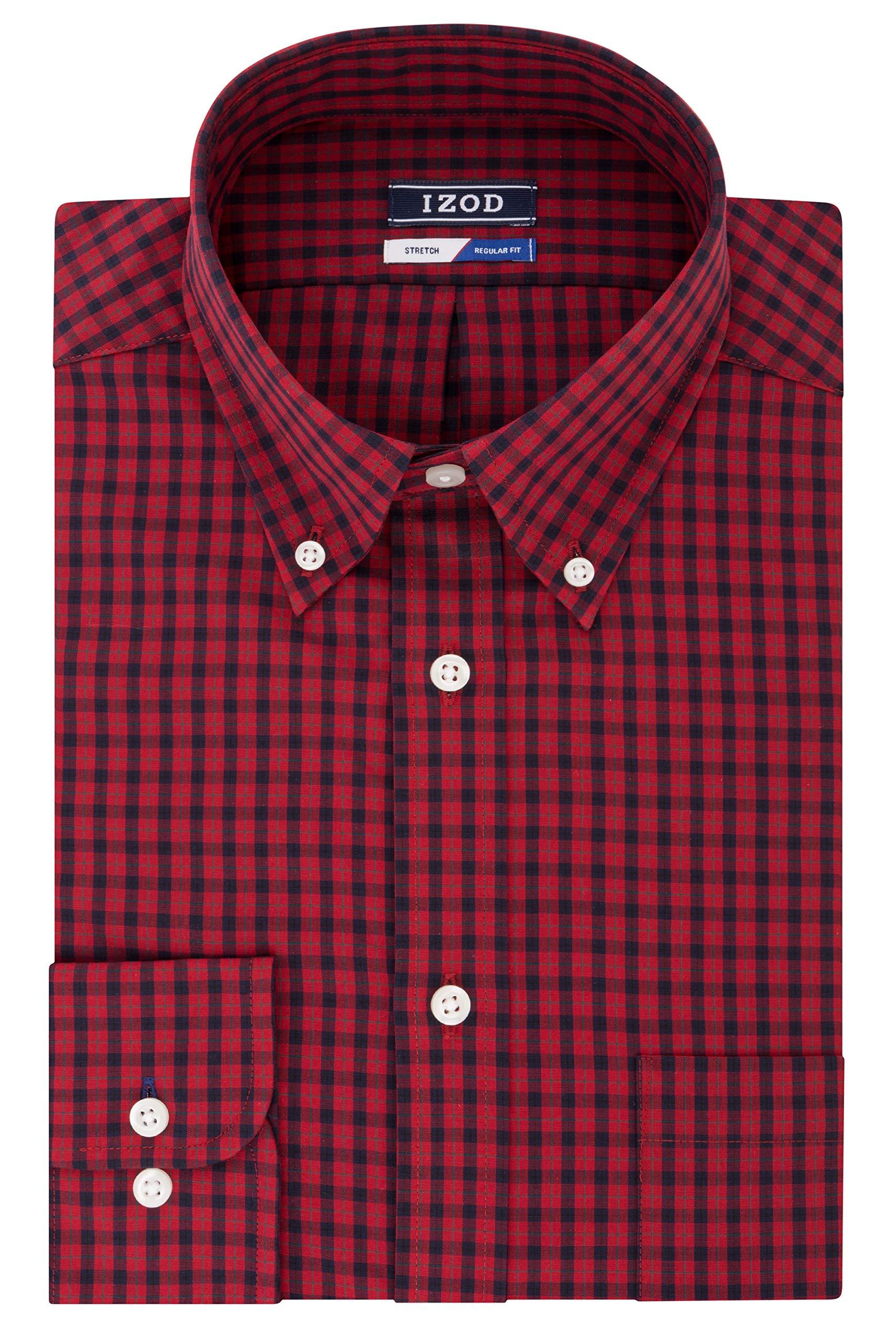 red and black mens button down shirt