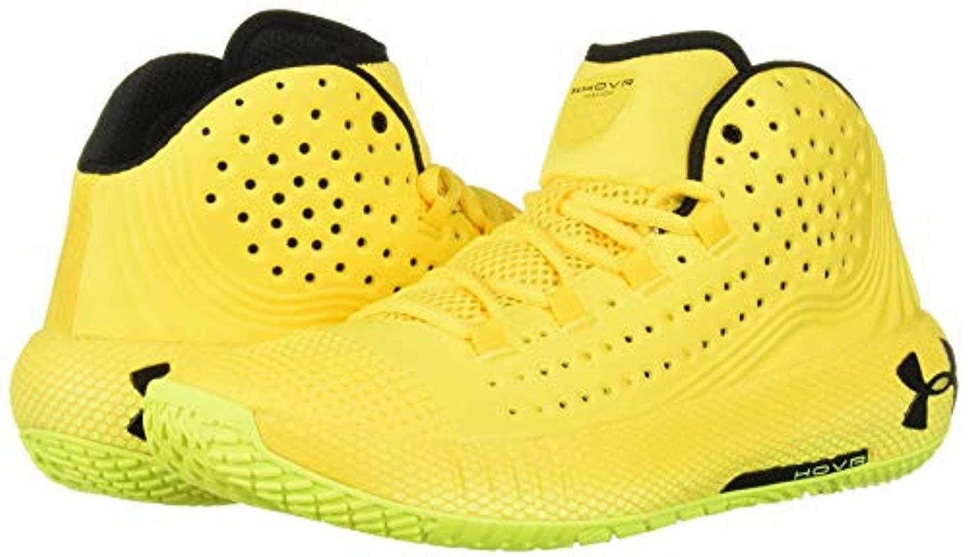 Under Armour Rubber Hovr Havoc 2 Basketball Shoe, Taxi (700)/highvis