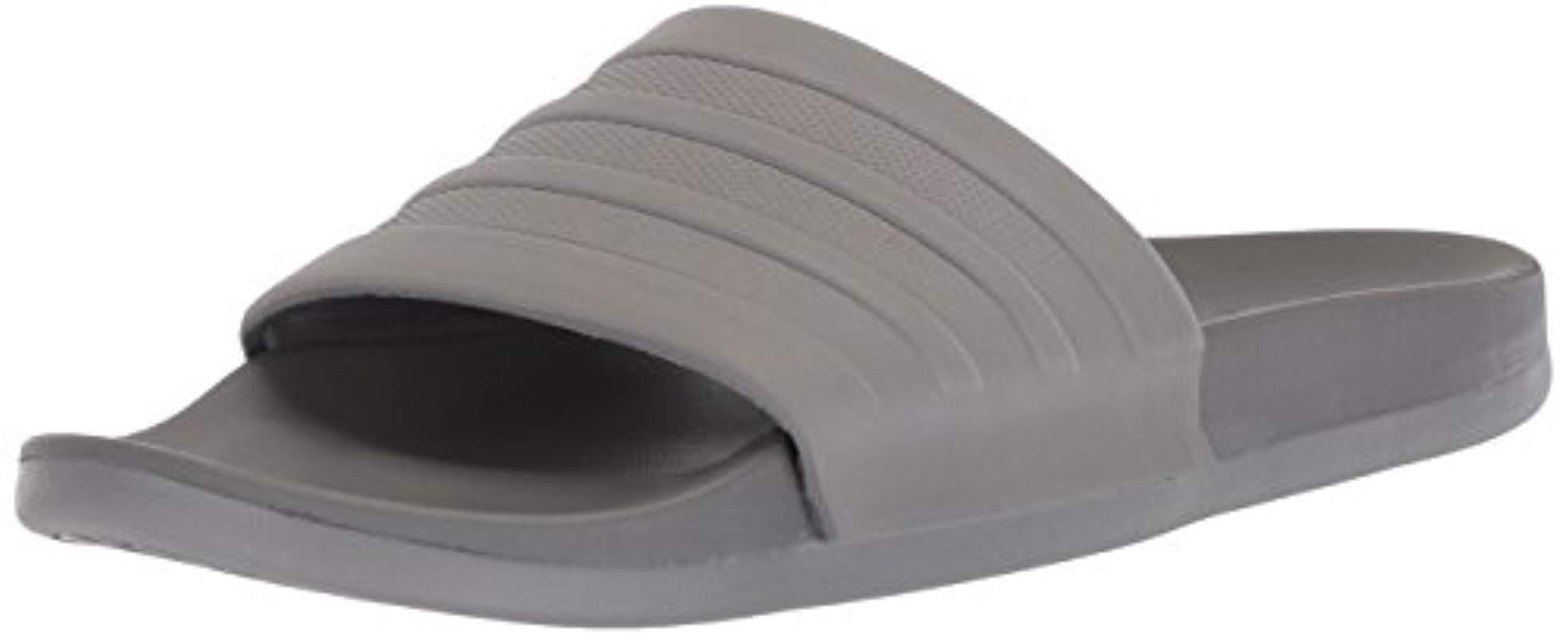 adilette comfort slides grey three