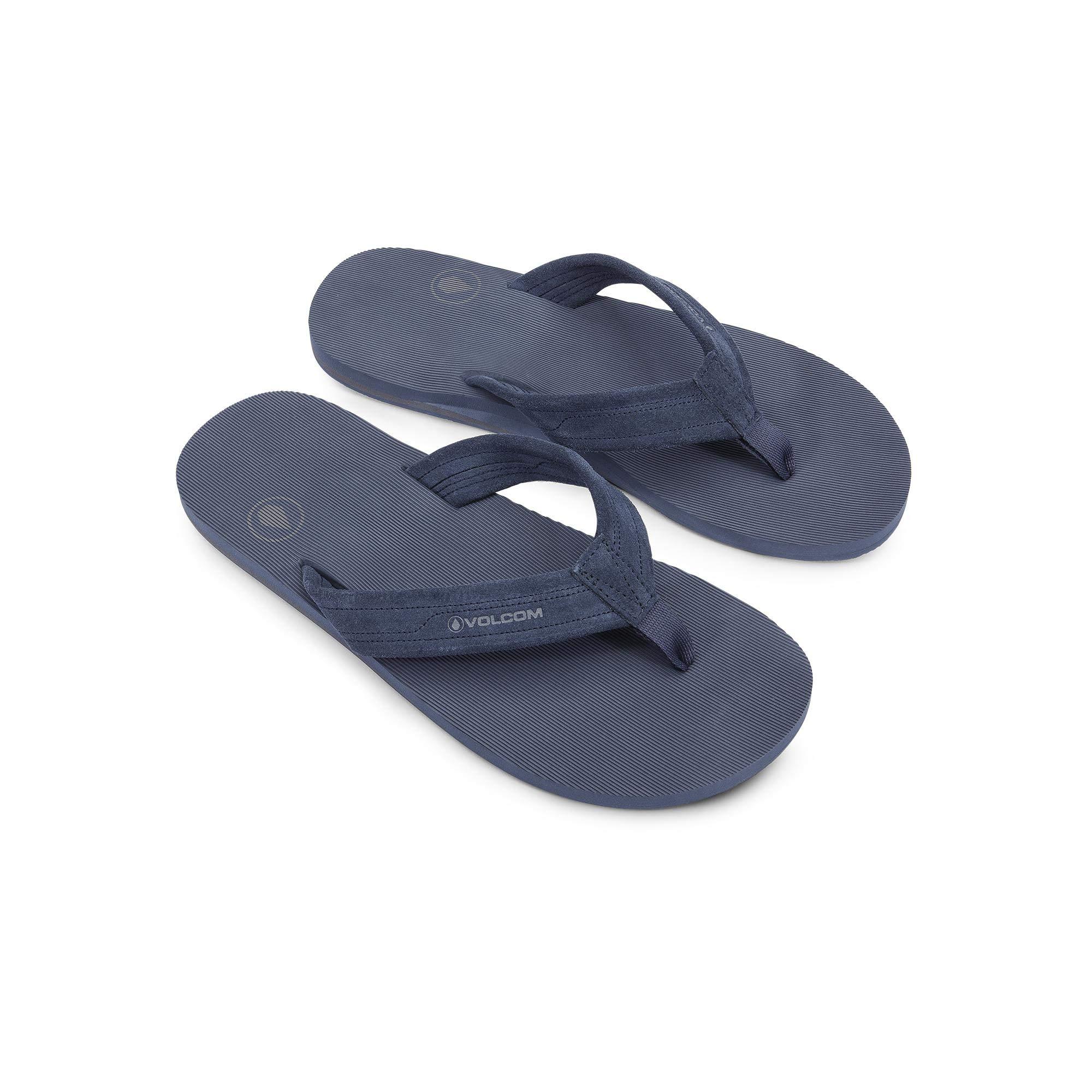 Volcom Mens Driftin Suede Strap Leather Flip Flop Sandal