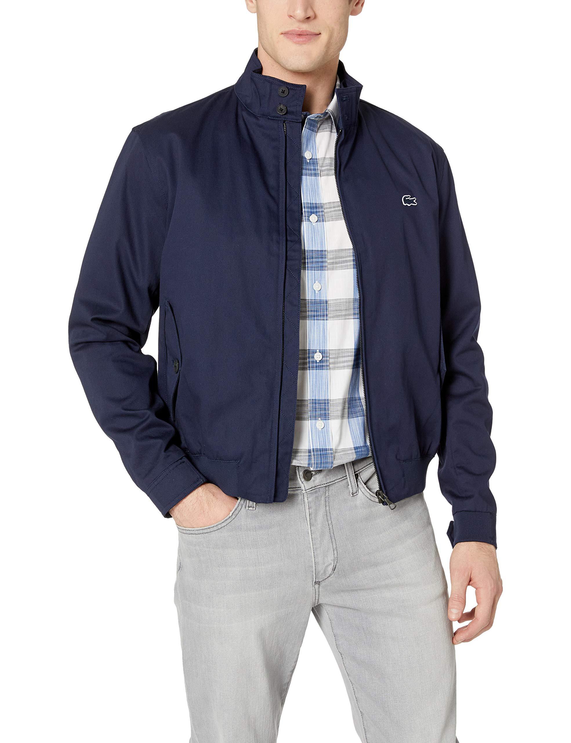 Lacoste Lightweight Harrington Cotton Twill Jacket in Navy Blue (Blue) for  Men - Lyst