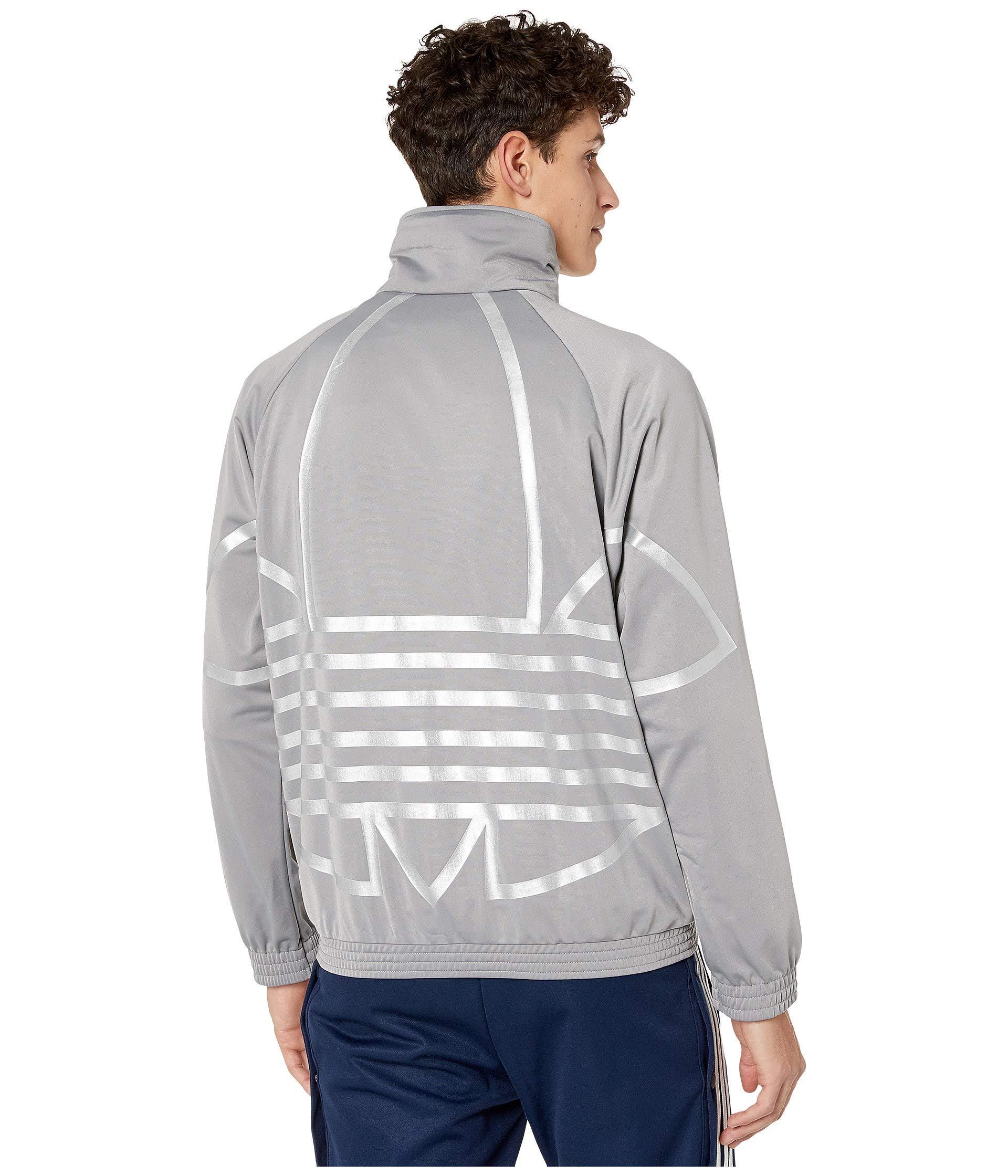 adidas Originals Big Trefoil Track Top in Gray for Men - Lyst