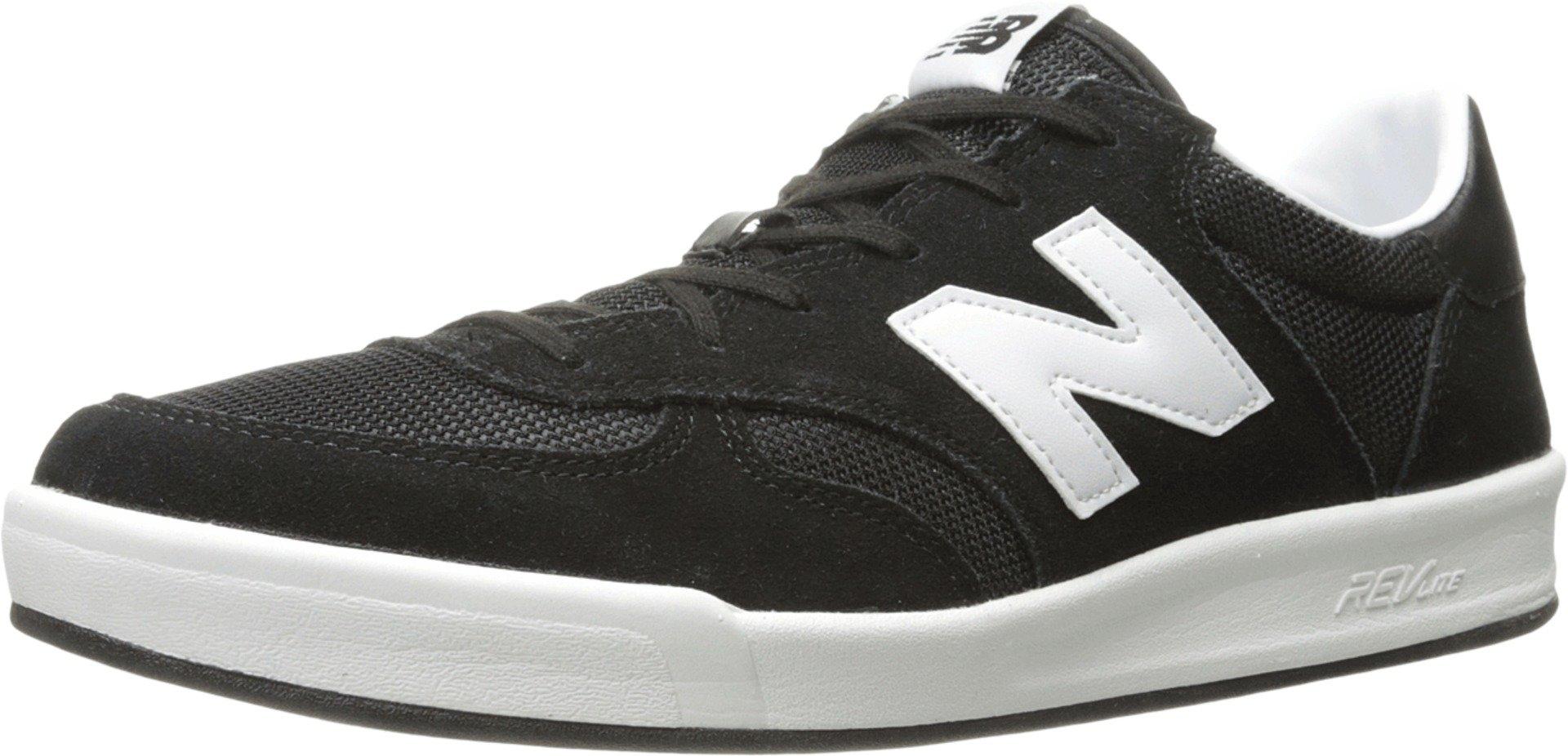 New Balance Leather 300 V1 Court Sneaker in Black/White (Black) for Men -  Lyst