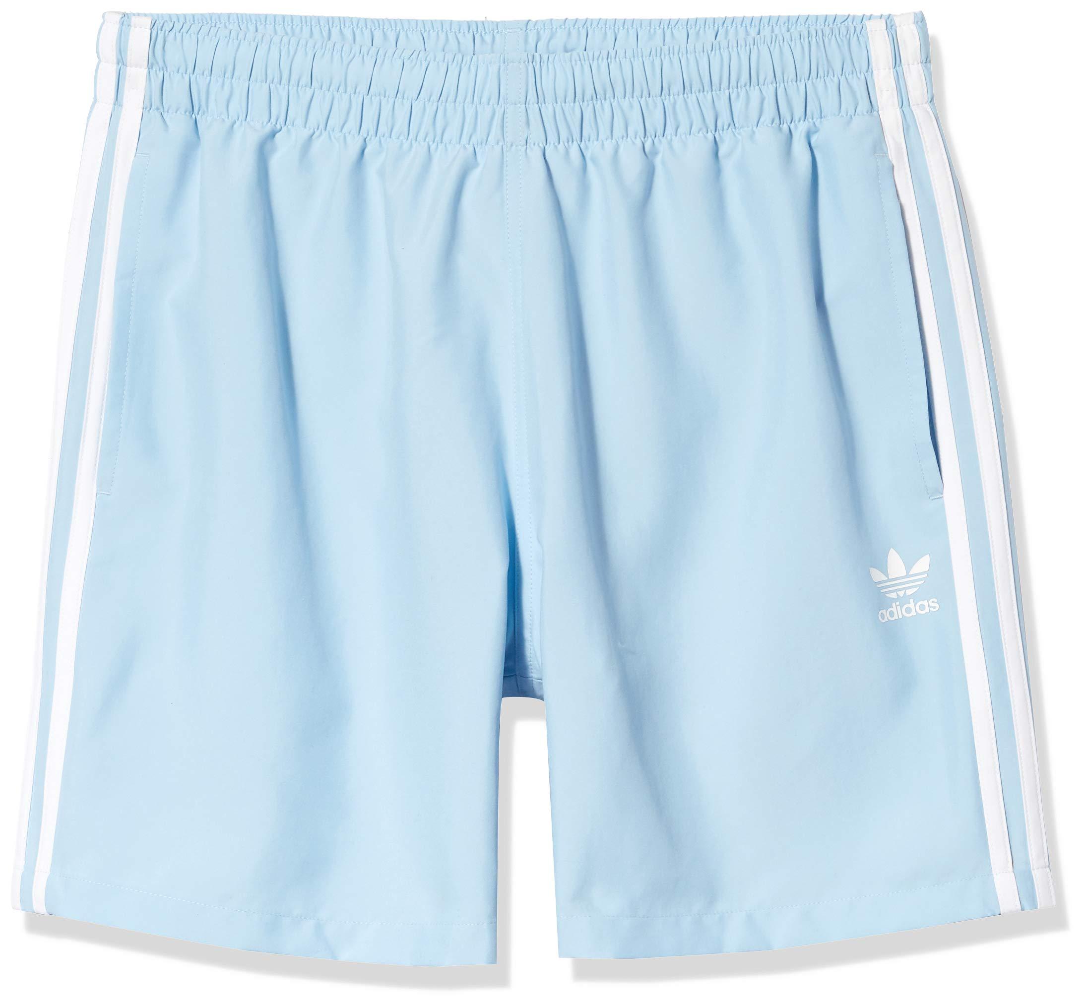 adidas Originals 3-stripes Swim Shorts Clear Sky X-small in Blue for Men |  Lyst