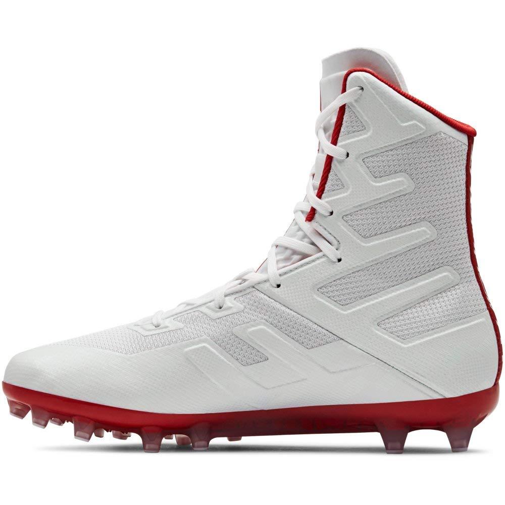 Under Armour Lacrosse Highlight Mc Molded Cleats Shoes in White/Red