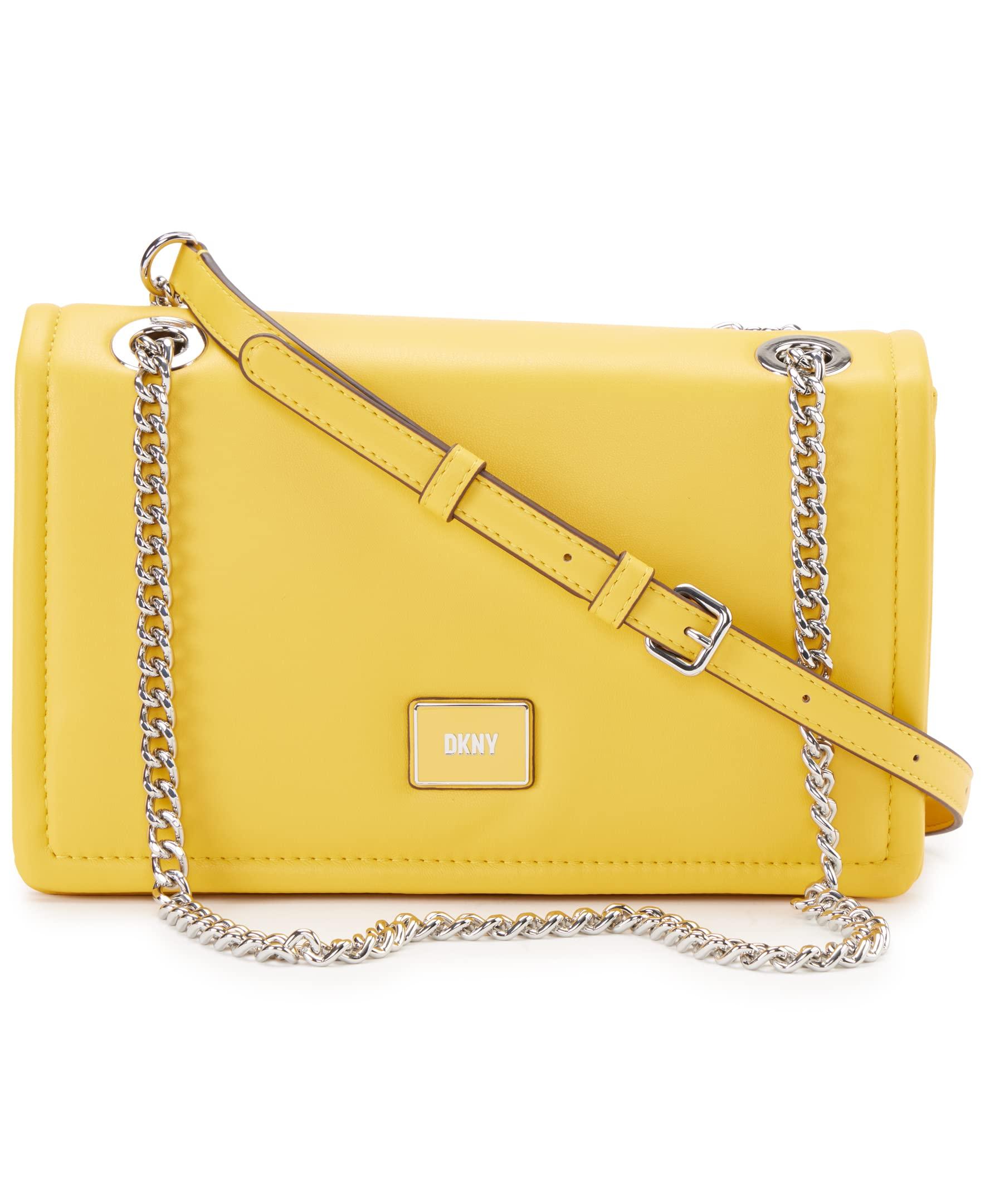 DKNY Magnolia Shoulder Bag With Chain Strap in Yellow | Lyst
