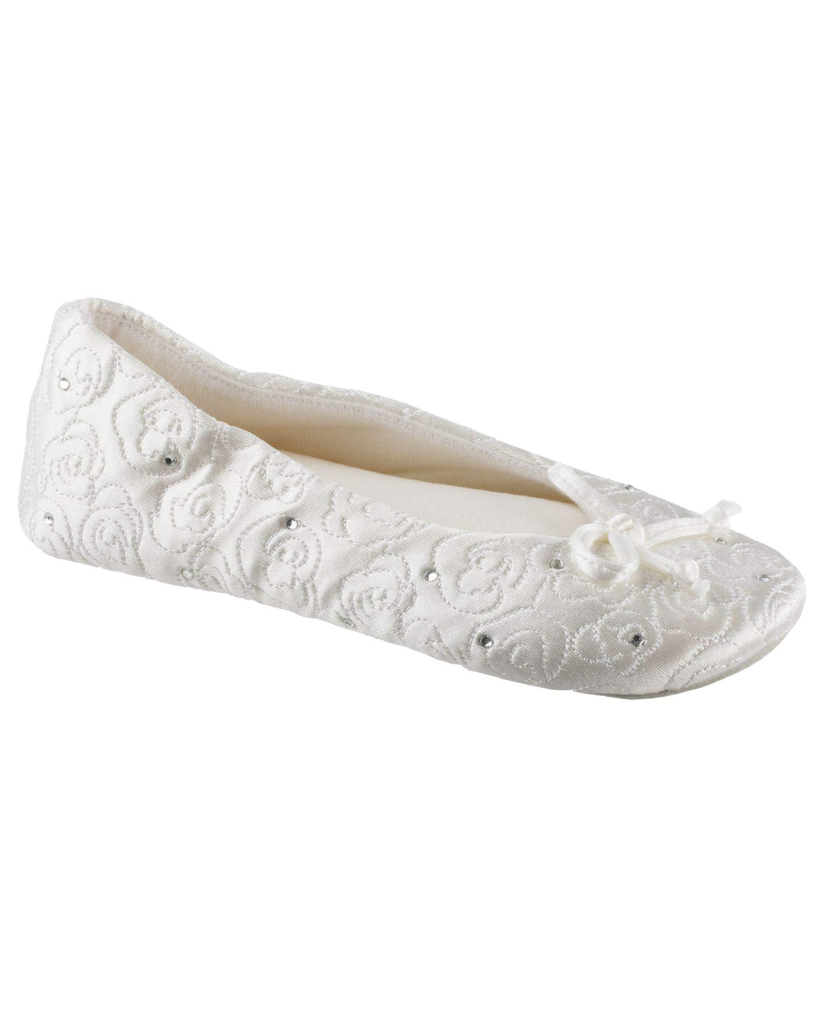 white isotoner ballet slippers