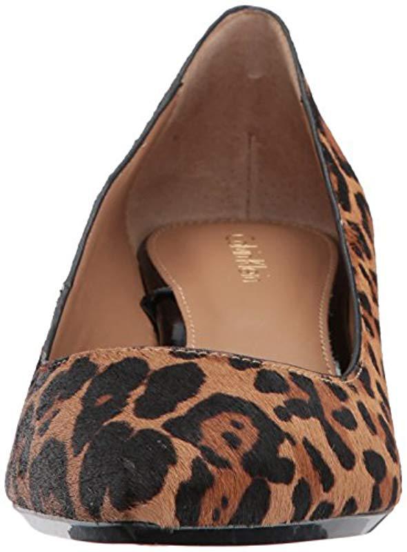 calvin klein genoveva pump leopard