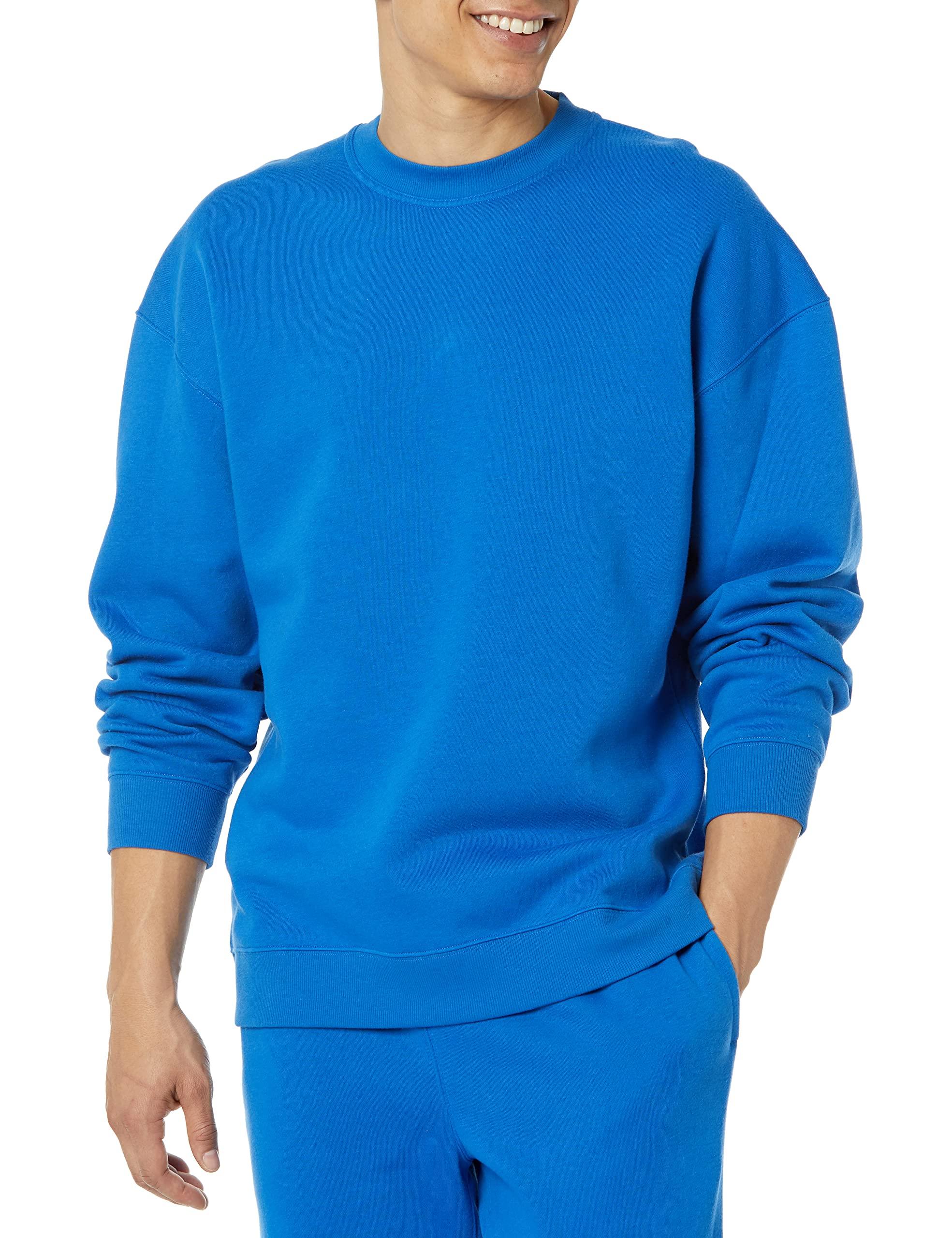 Amazon Essentials Oversized-fit Crewneck Sweatshirt in Blue for Men | Lyst