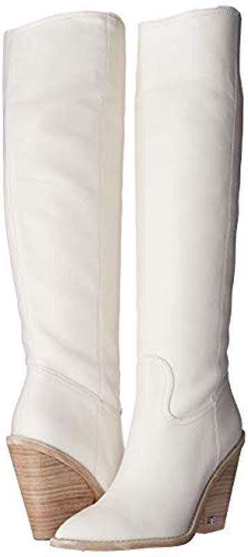 indigo knee high boot