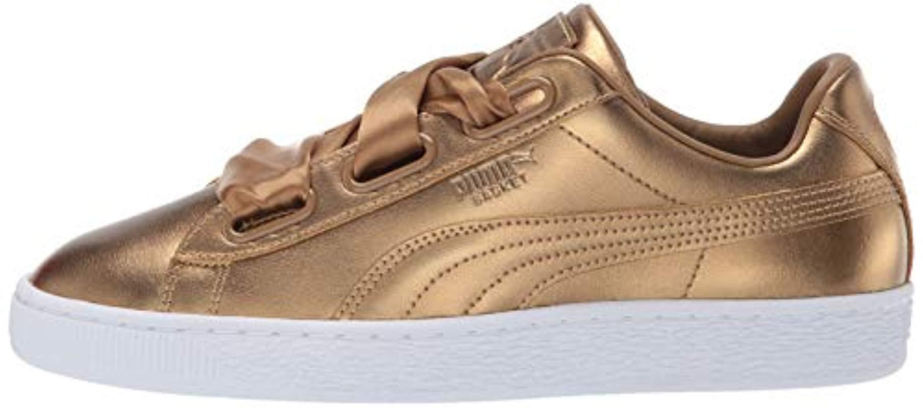 PUMA Basket Heart Patent Wn's Trainers in White - Lyst