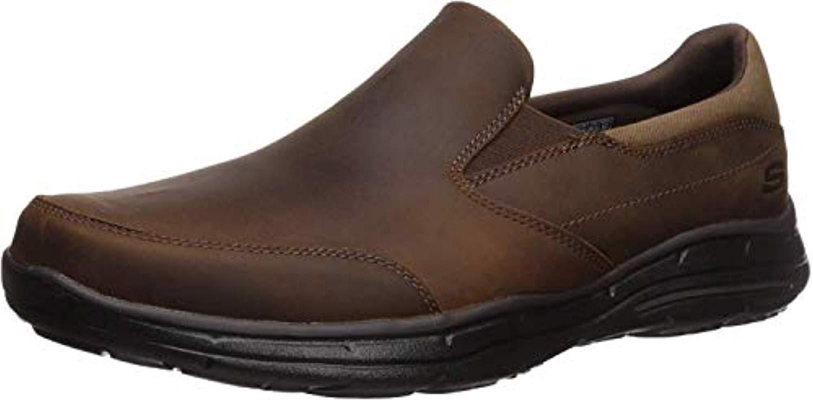 Skechers Relaxed Fit Glides Calculous in Dark Brown (Brown) for Men ...