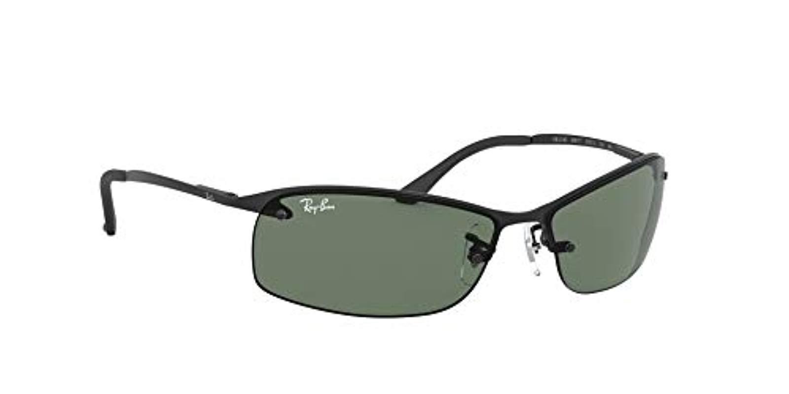 Ray-Ban Rb3183 Rectangular Metal Sunglasses, Black/polarized Grey Gradient,  63 Mm in Gray for Men - Save 43% - Lyst