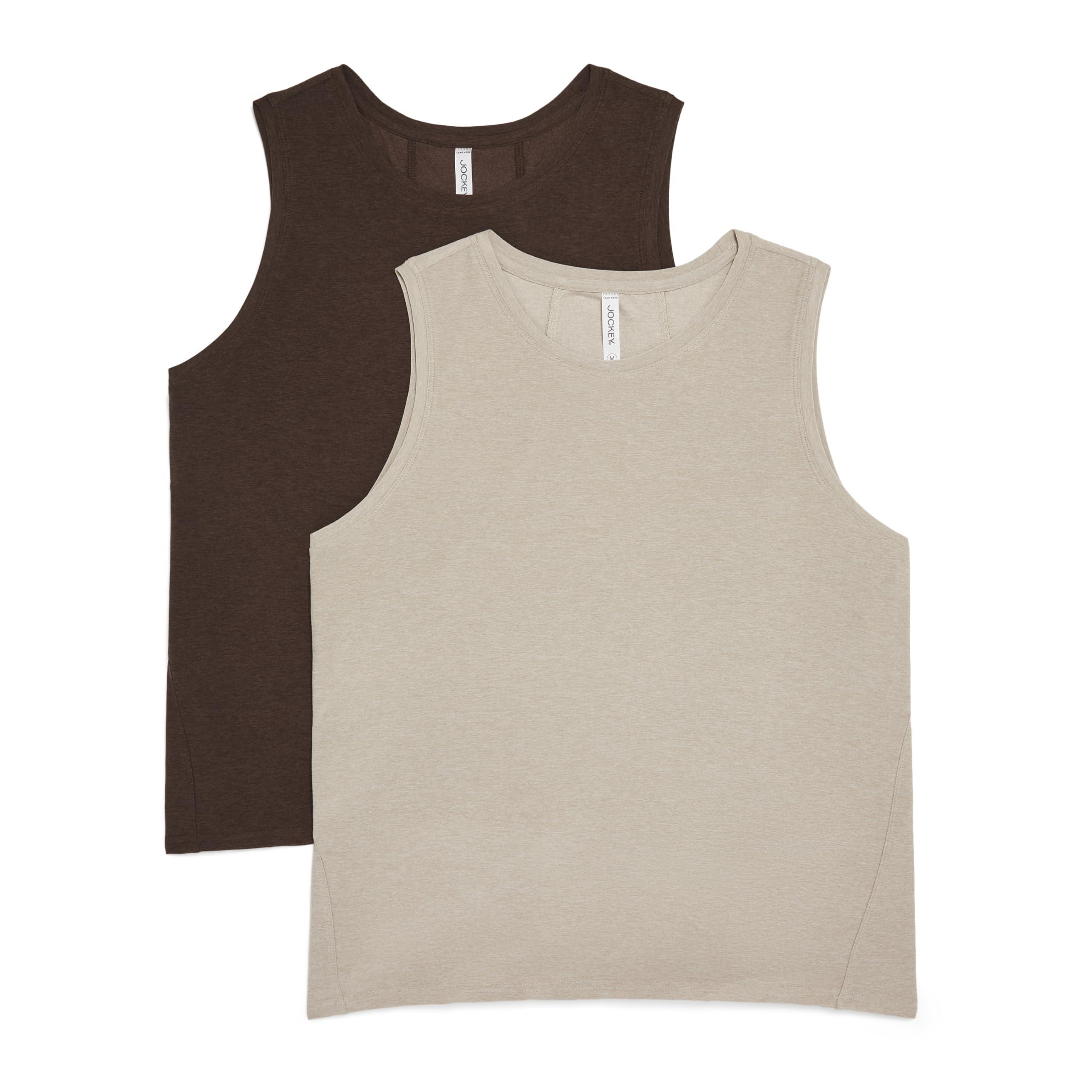 Jockey Pack Breathe Workout Tank Tops in Brown Lyst