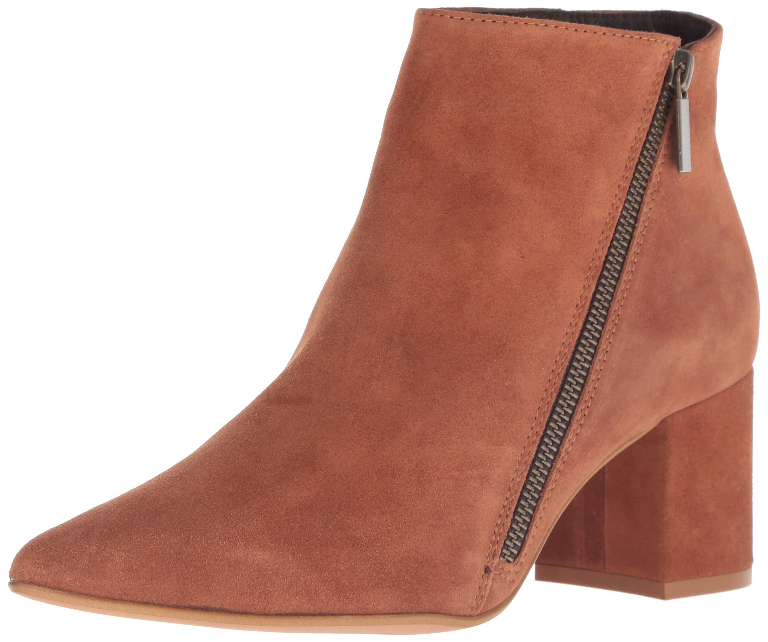 clarks brown diagonal zipped ankle boots
