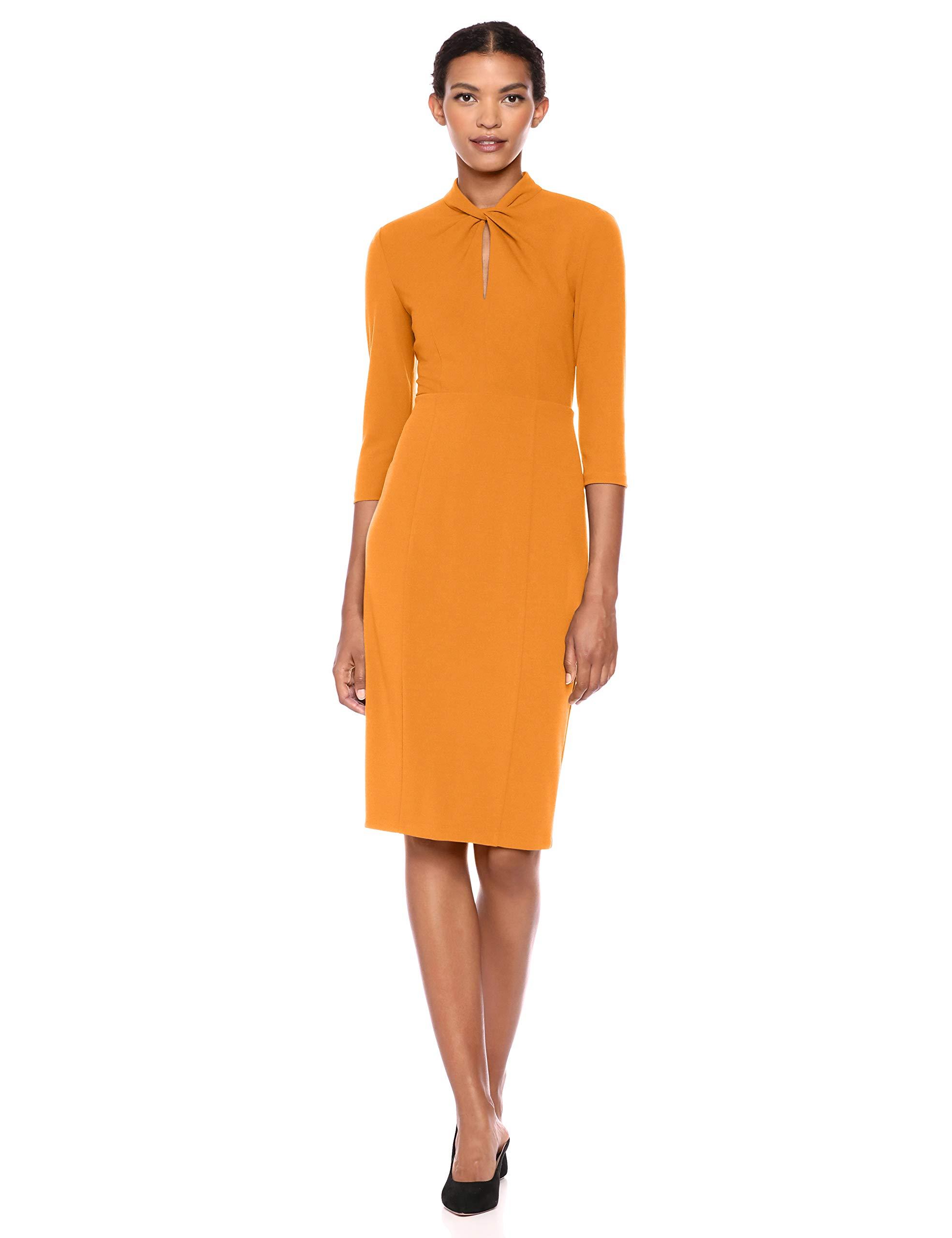 Donna Morgan Knotted Crepe Sheath Dress 