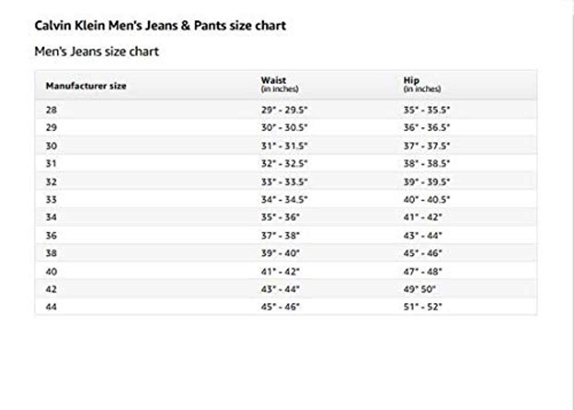 Descubrir 51+ imagen calvin klein men's size chart Thptnganamst.edu.vn
