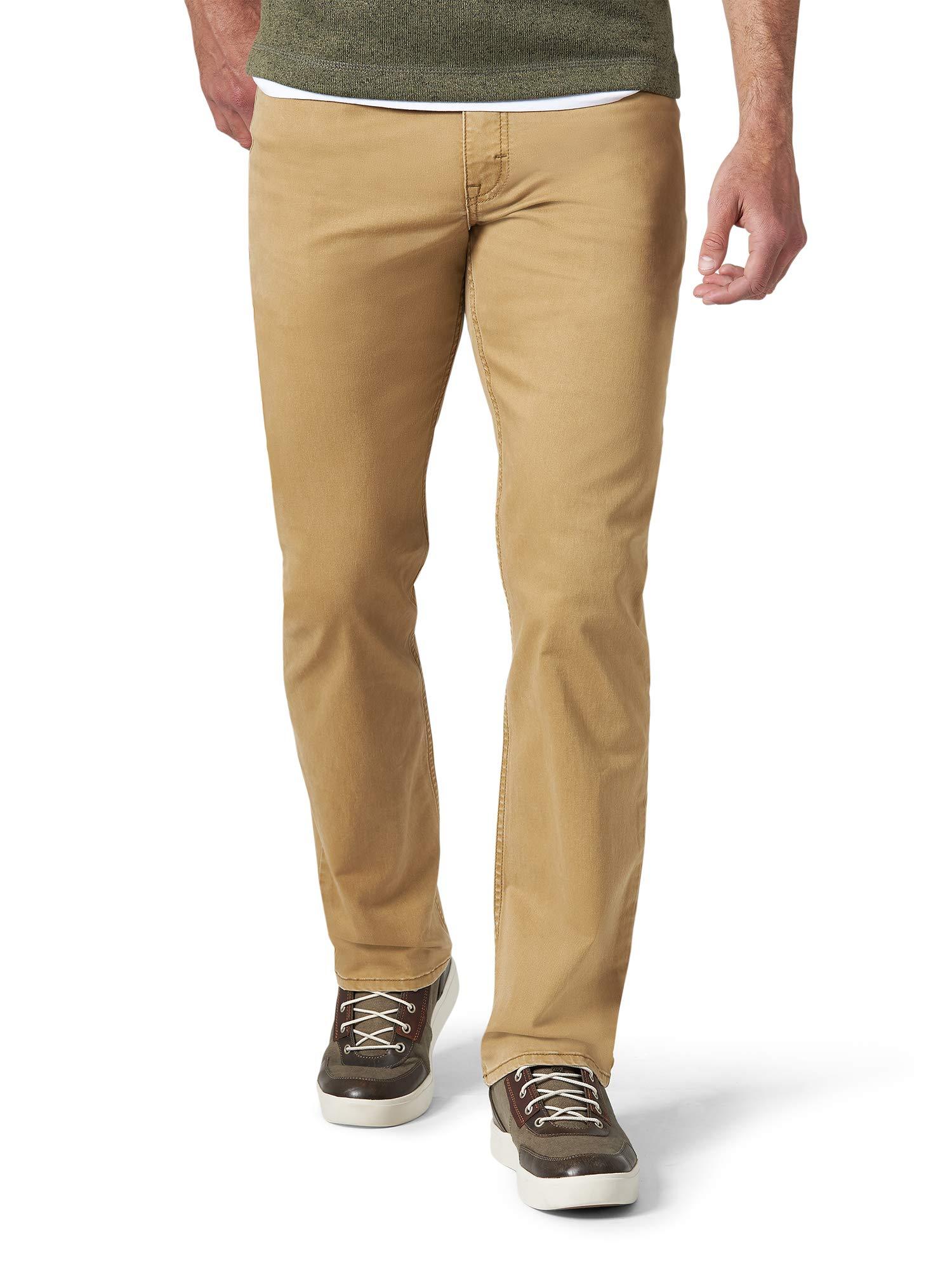Wrangler Authentics Straight Fit Twill Pant in Brushed Almond (Natural ...