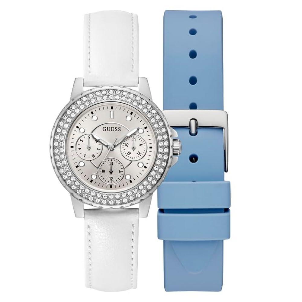 Bracelet interchangeable - Cadran blanc - Boîtier Guess en coloris Bleu |  Lyst