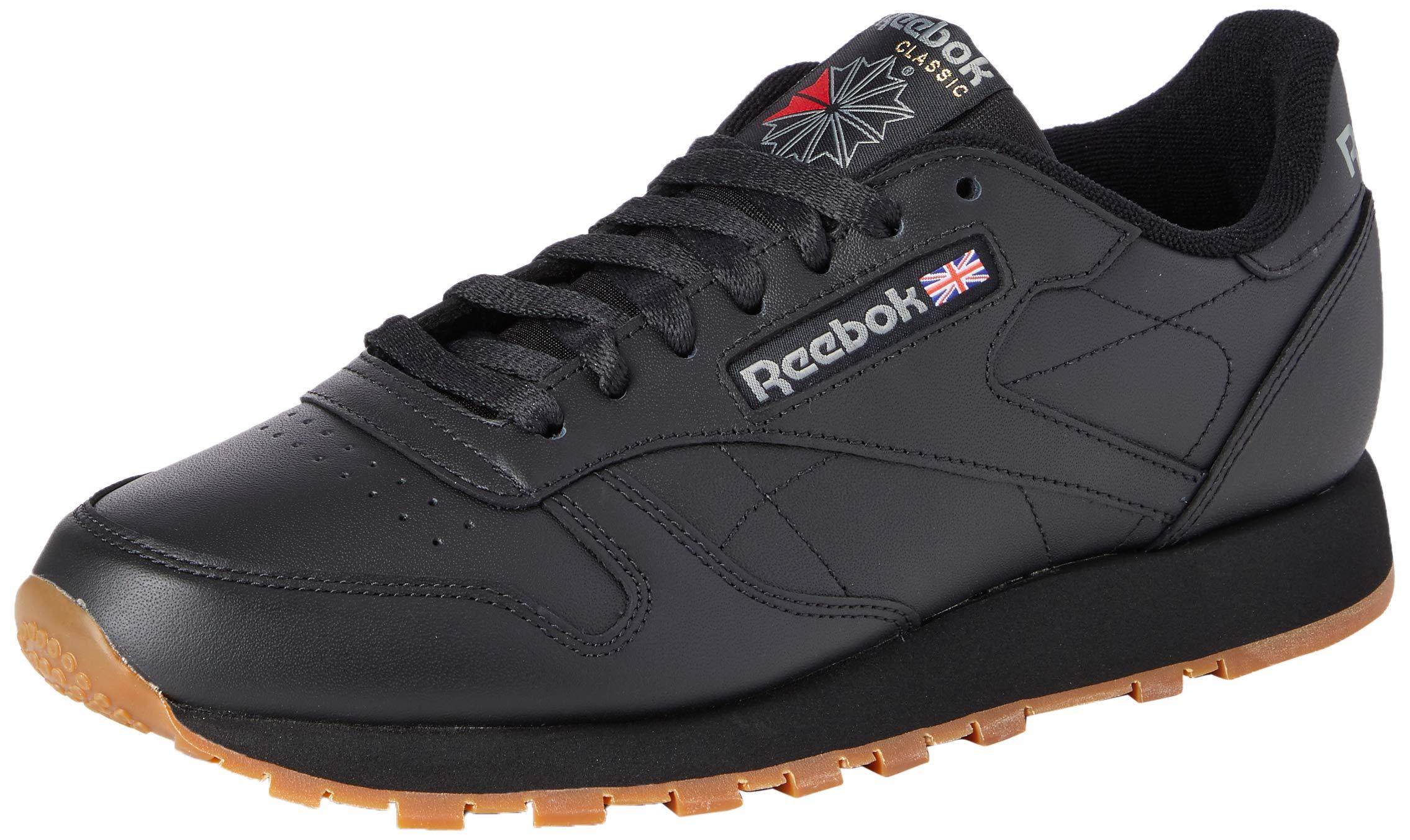 reebok men's classic leather sneaker black