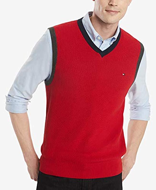 Tommy Hilfiger Mens Cotton Sweater Vest