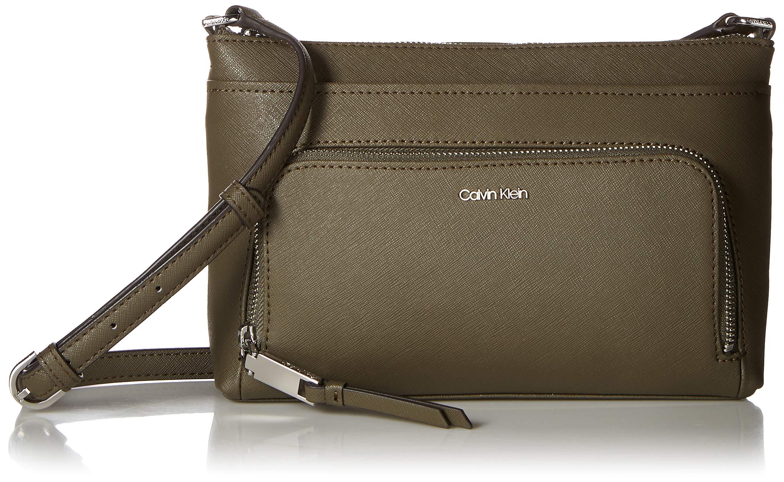 calvin klein lily saffiano leather crossbody