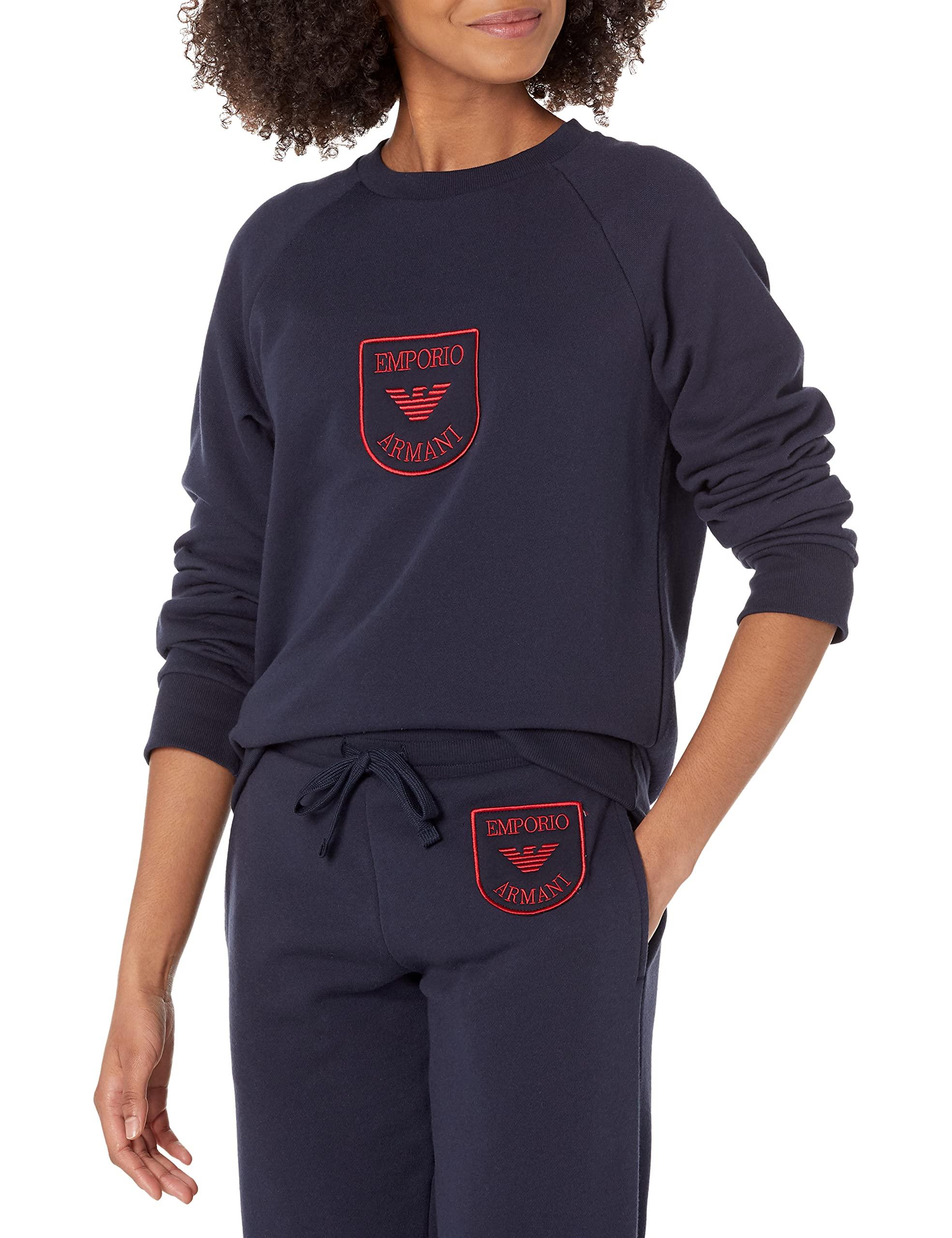 Emporio Armani Iconic Terry Sweater in Blue | Lyst