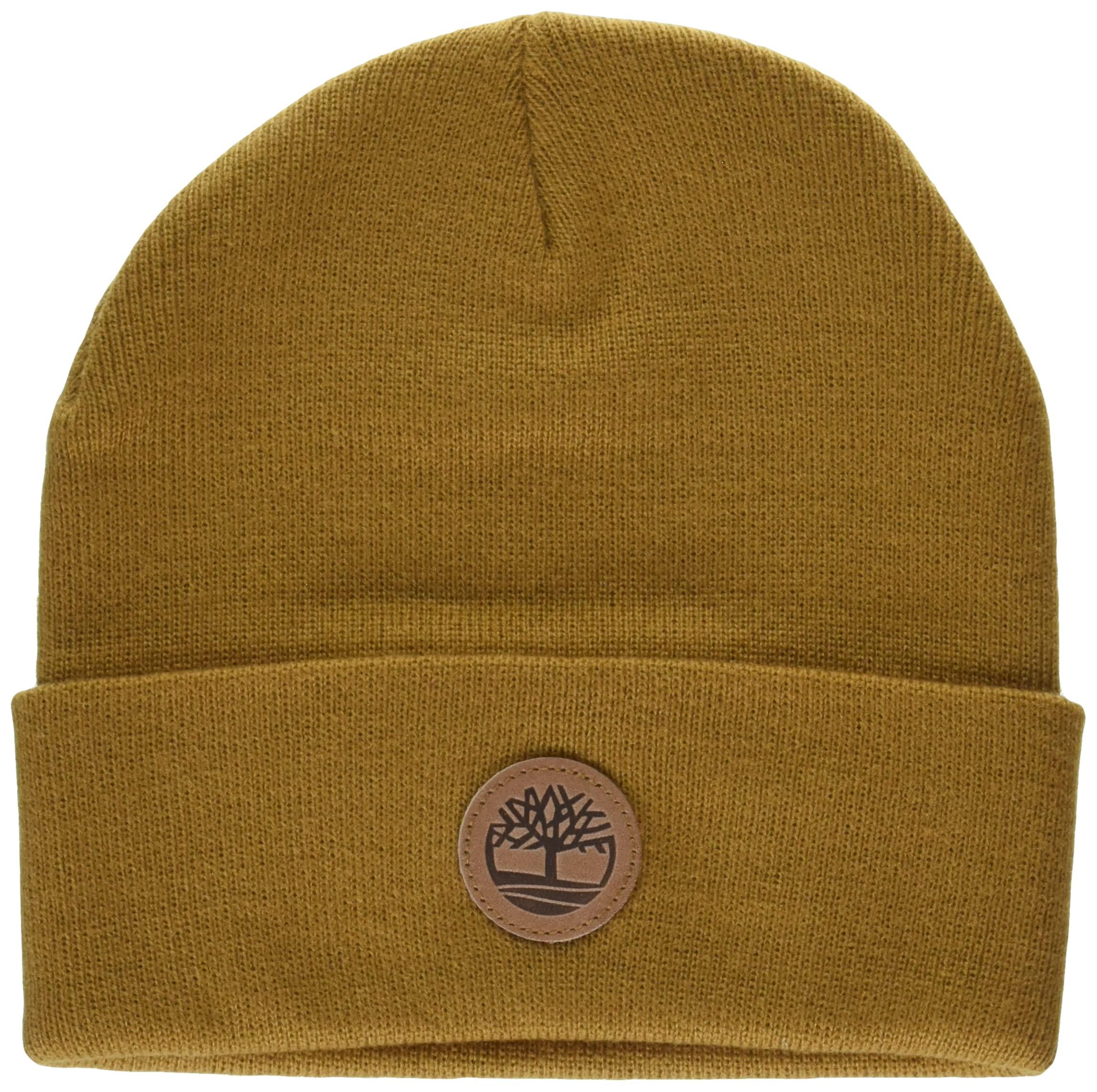 Timberland Cuffed Beanie With Leather 