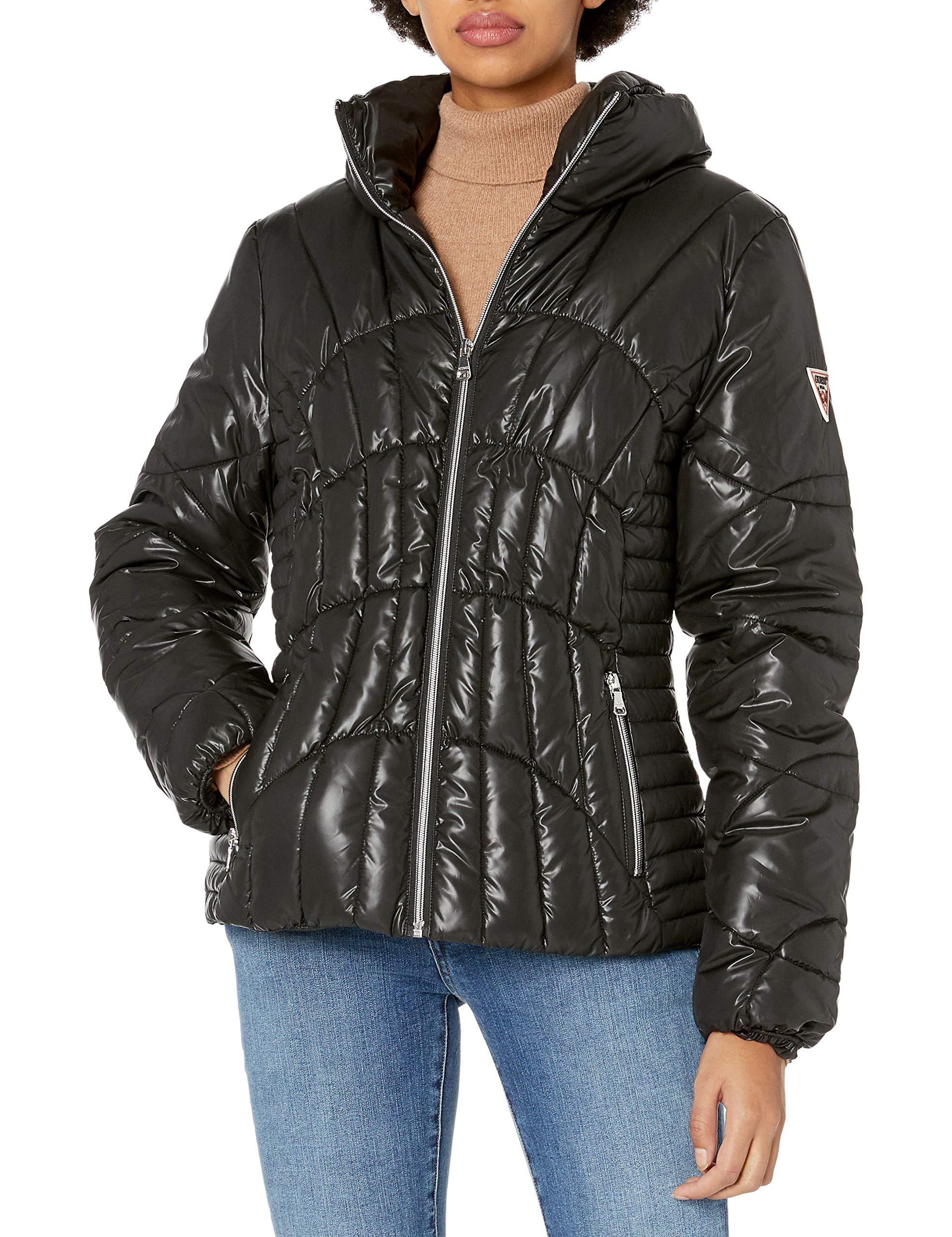 Guess Quilted Puffer Jacket in Pearl (Black) - Save 56% - Lyst