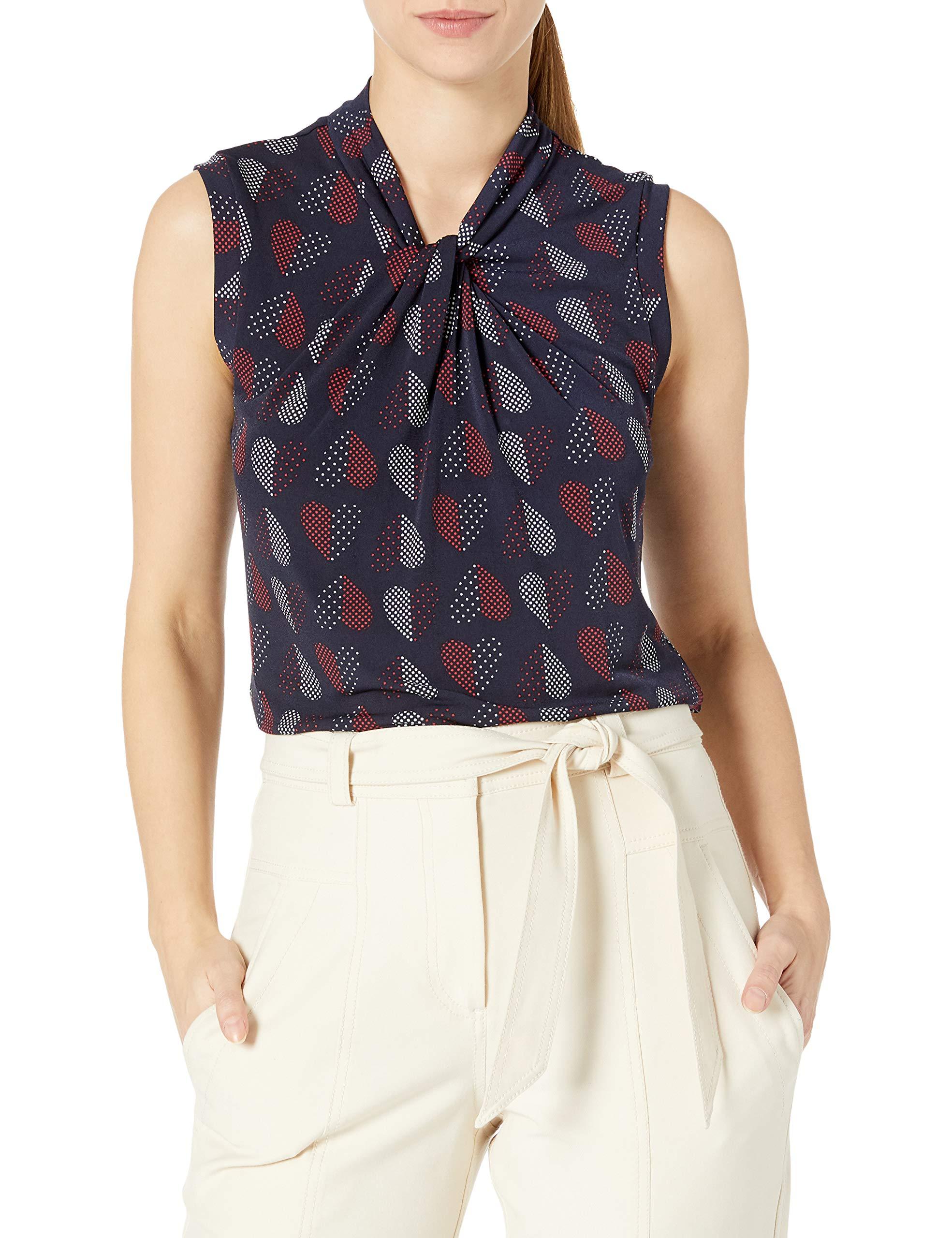 Tommy Hilfiger Sleeveless Blouse – Business Casual 's Tops With Knotted in  Blue | Lyst