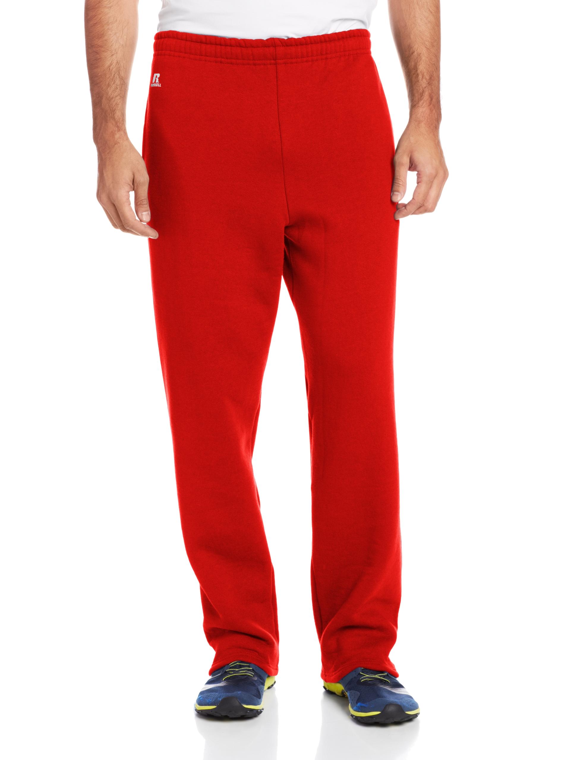 Russell Athletic Fleece Dri-power Open Bottom Sweatpants With Pockets ...