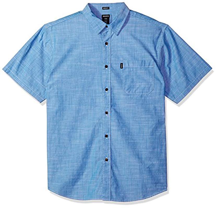 Dickies Men/'S Short Sleeve Chambray Shirt With Contrast Collar
