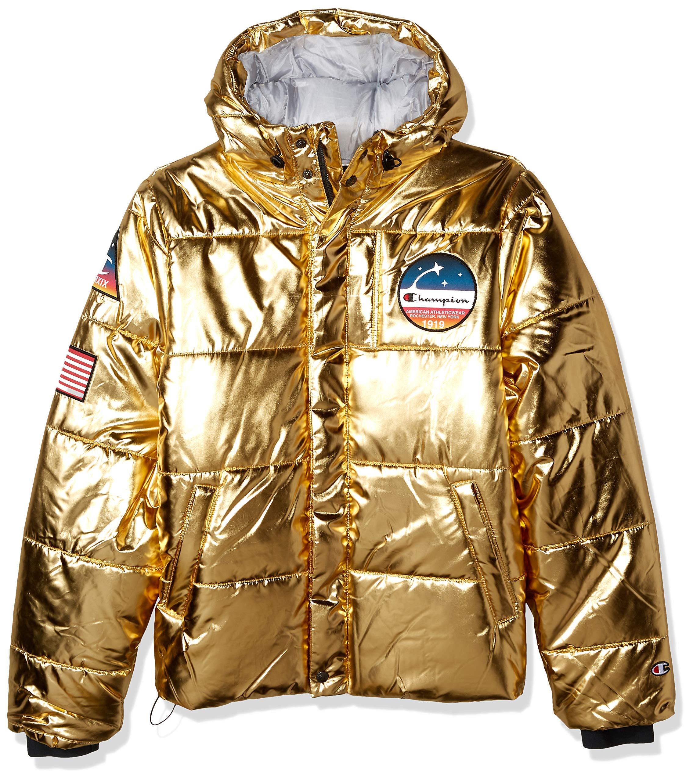 champion gold puffer jacket