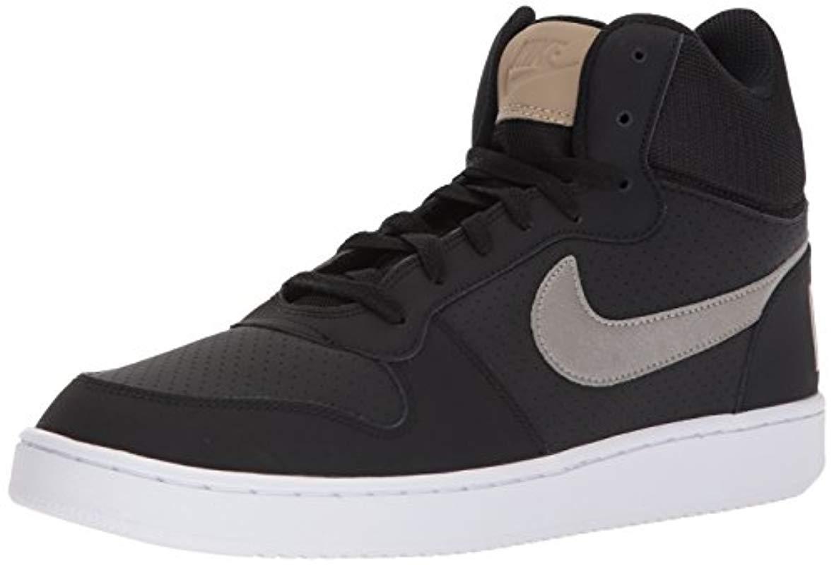 Nike Court Borough Mid Basketball Shoes in Black for Men - Lyst