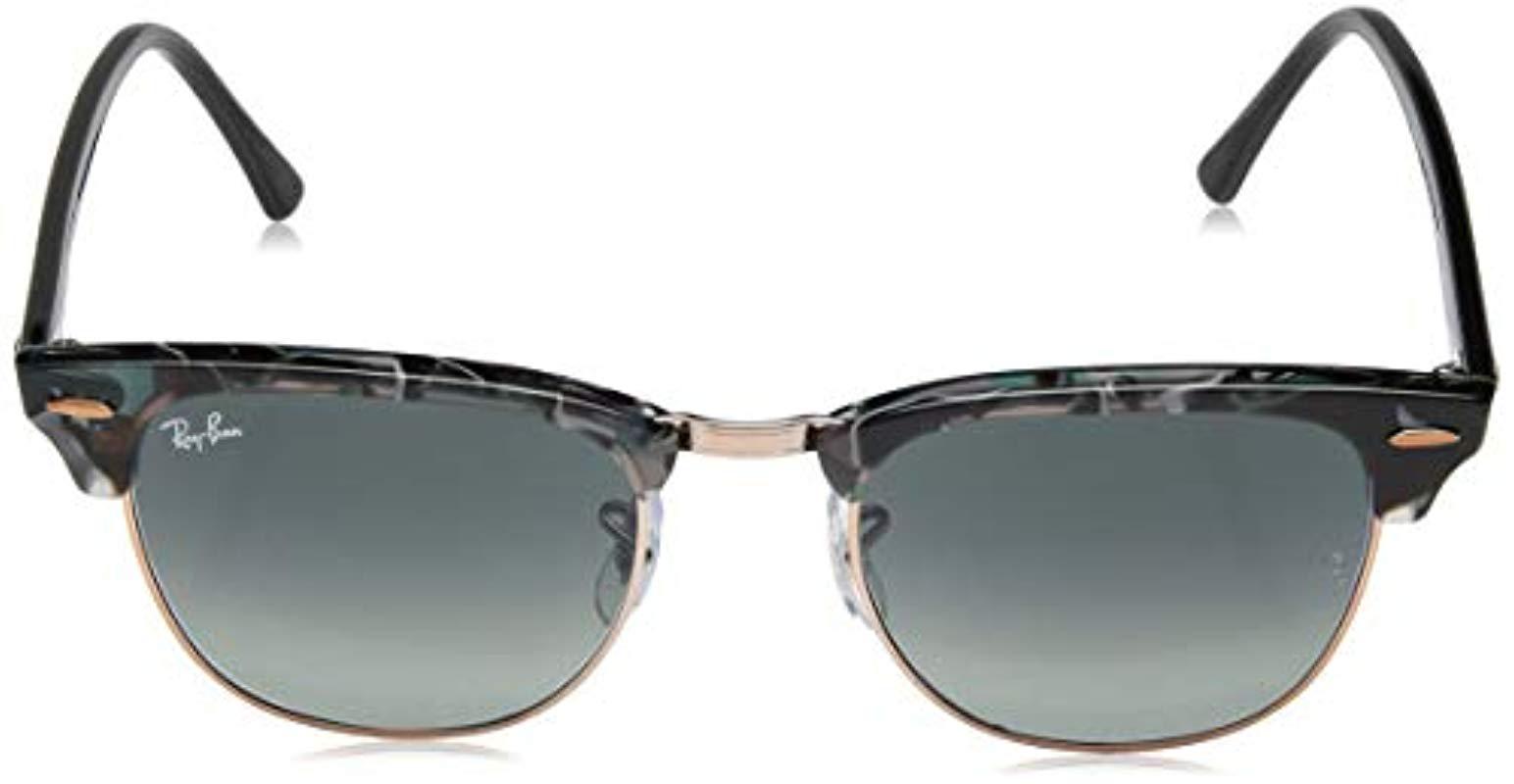 Ray Ban Clubmaster Square Sunglasses Spotted Grey Green 50 4 Mm In Gray Lyst