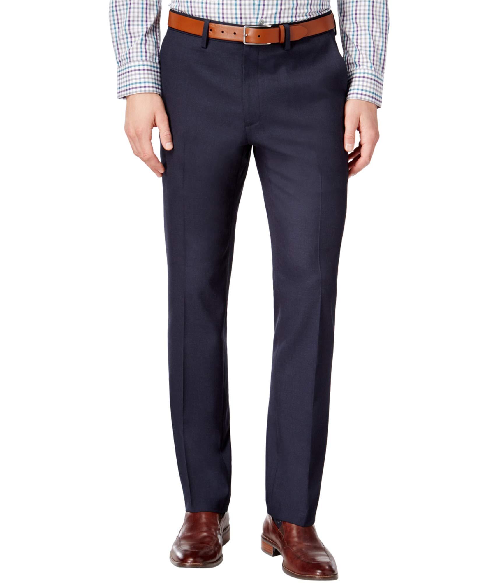 Kenneth Cole Reaction Premium Solid Flat Front Gabardine Dress Pant in ...
