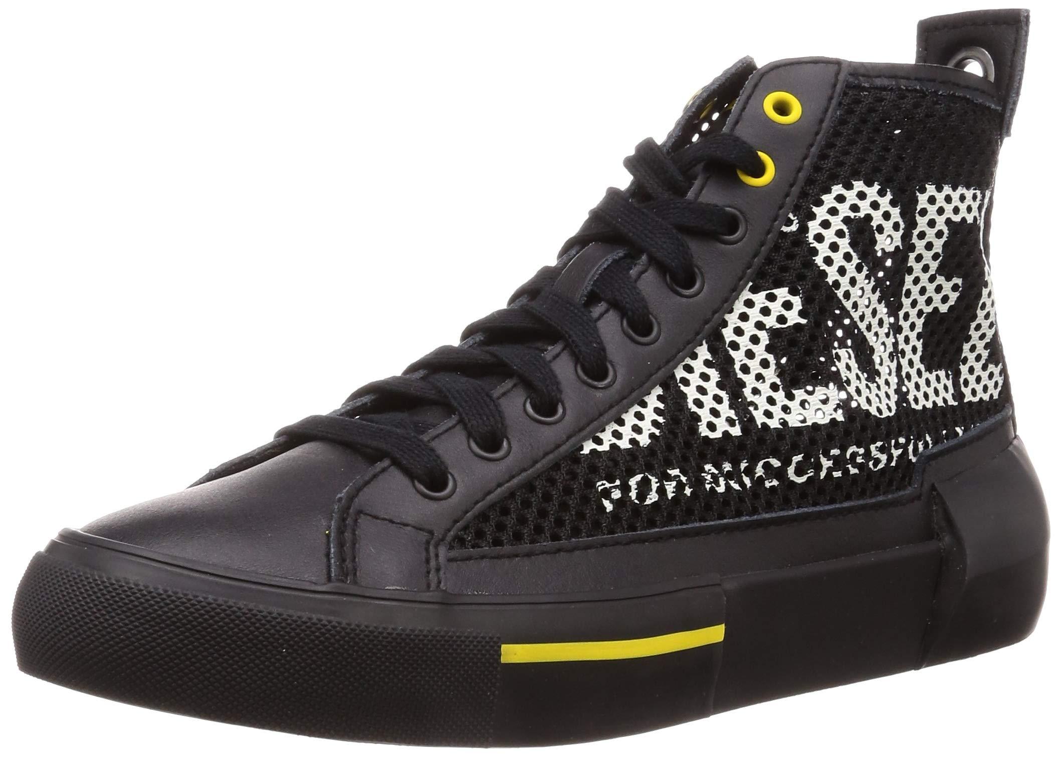 DIESEL Leather Sdese Cutsneaker Mid in Black for Men Lyst