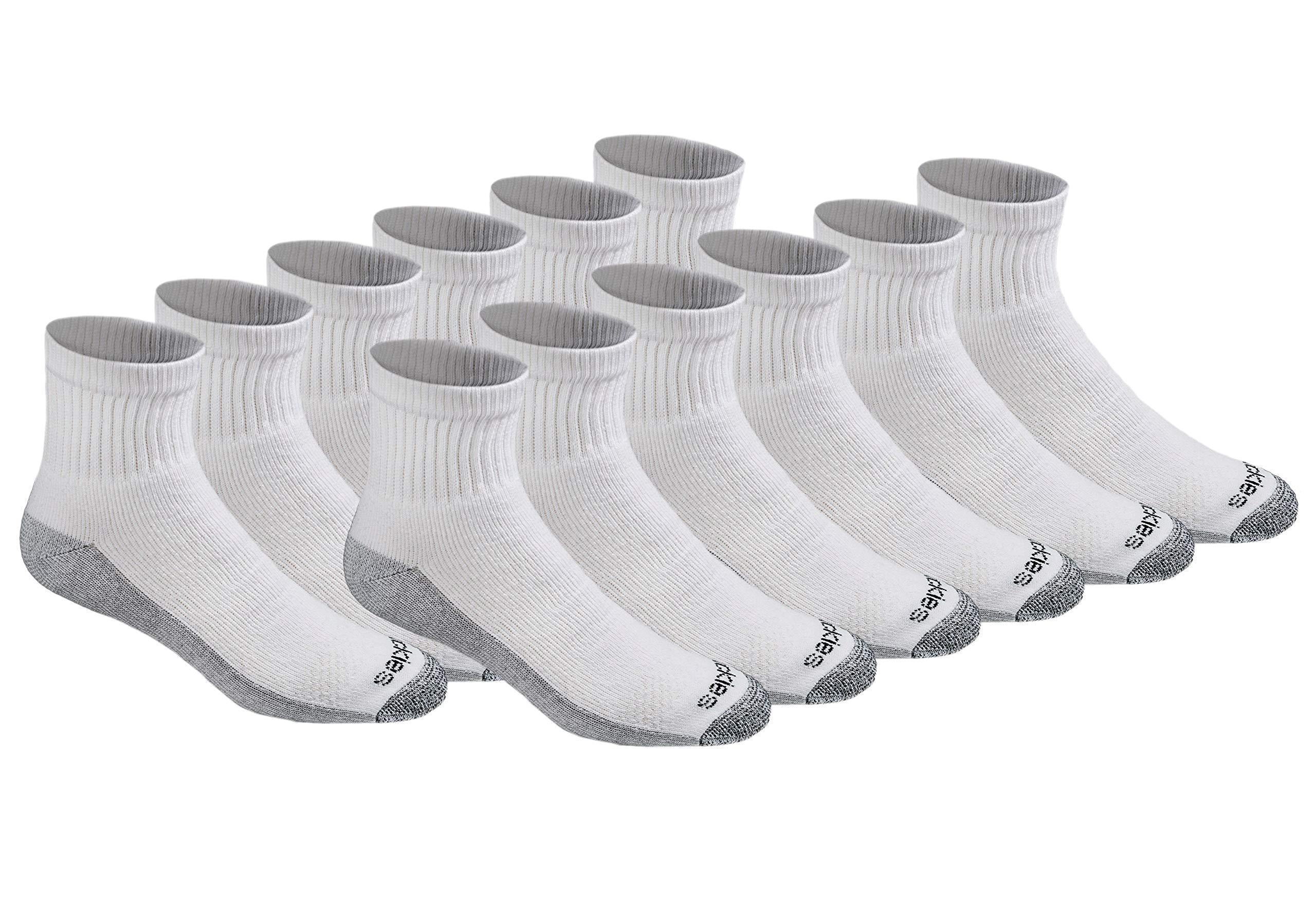 Dickies Dritech Moisture Control Quarter Socks Multipack in White for