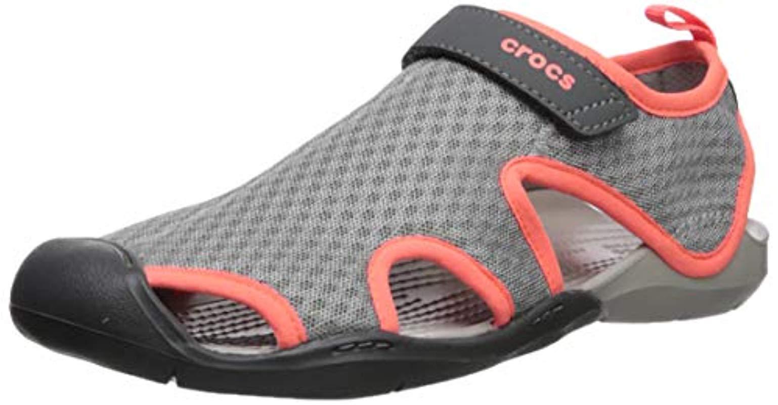 Crocs™ Swiftwater Mesh Sandal in Light Grey/Pearl White (Gray) | Lyst