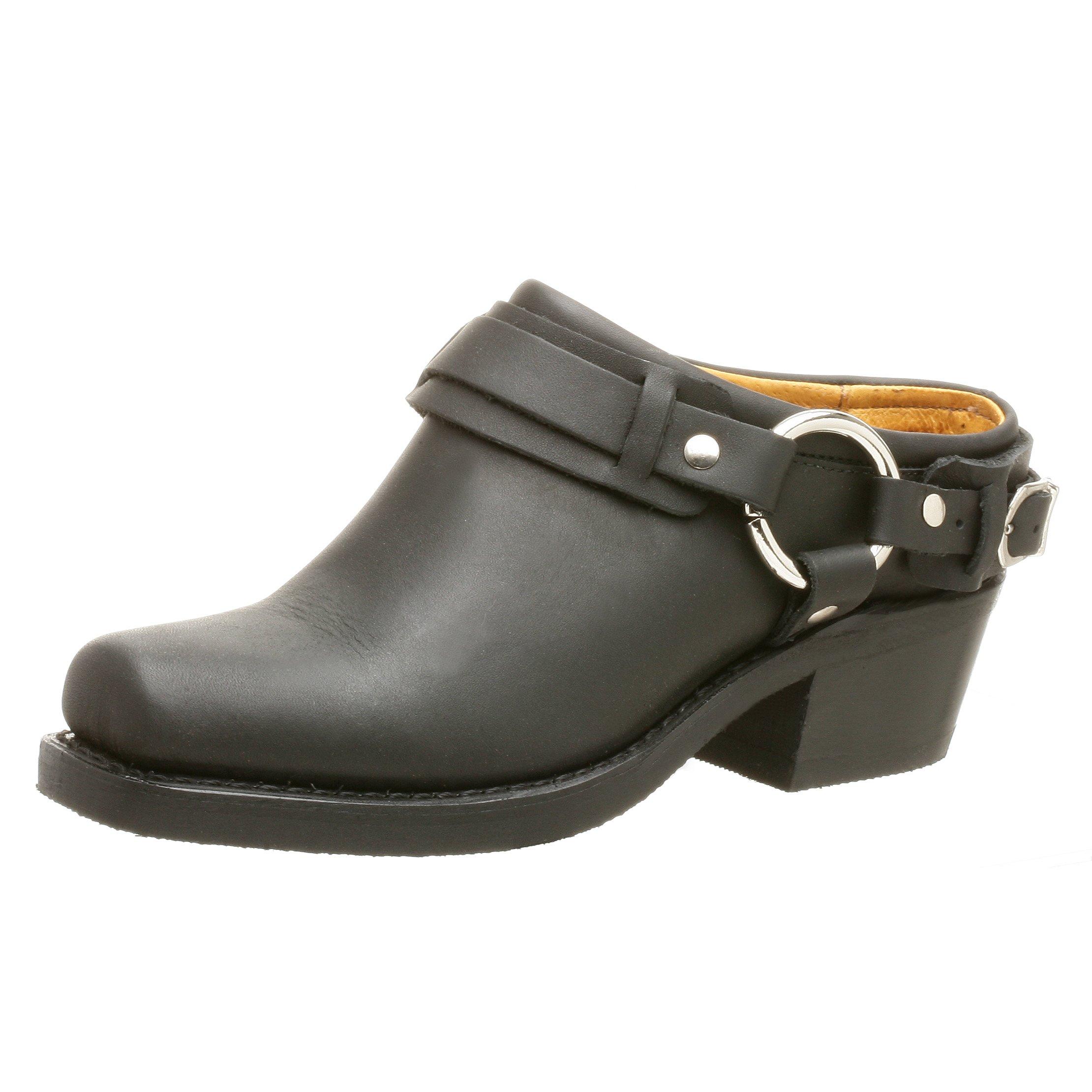 belted harness mule
