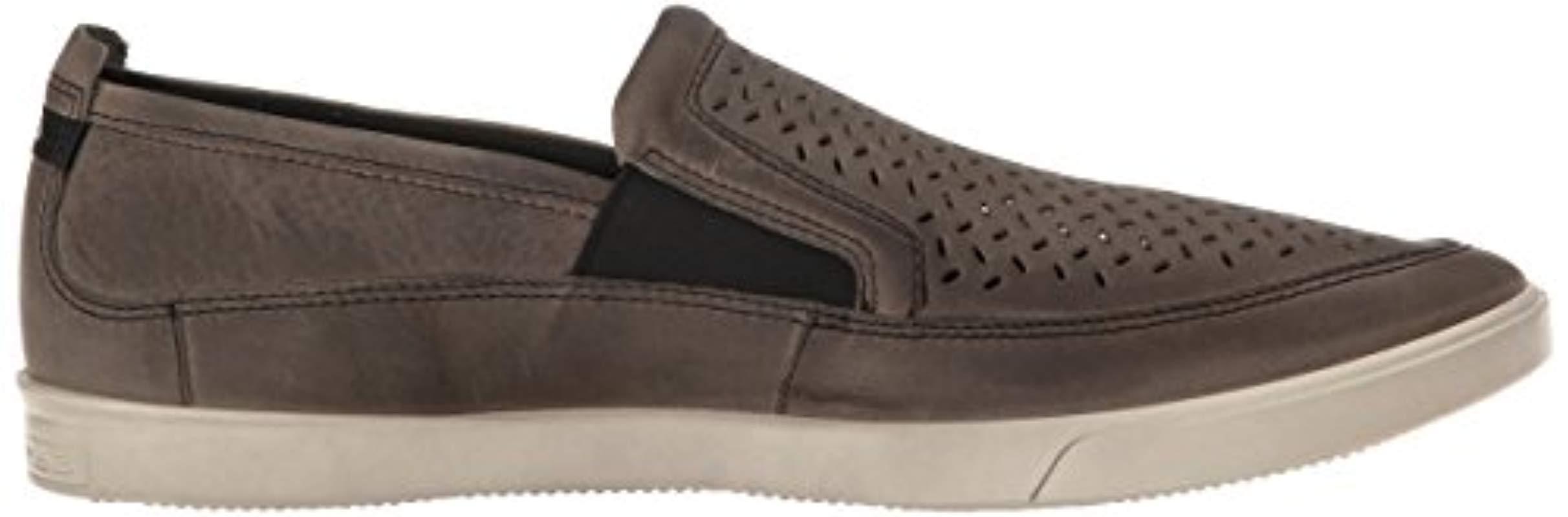 ecco men's collin perforated slip on fashion sneaker