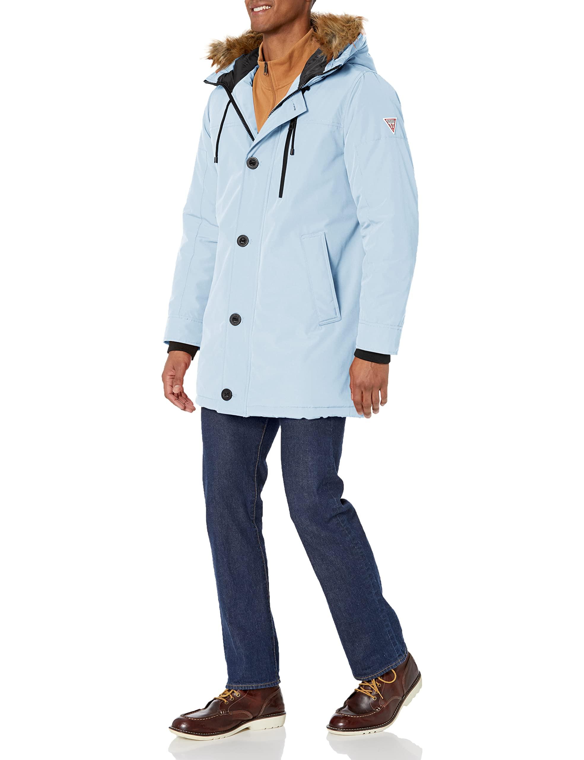 Guess faux fur cheap hooded anorak jacket