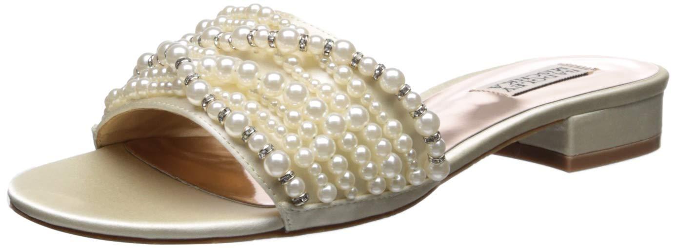 badgley mischka pearl slides