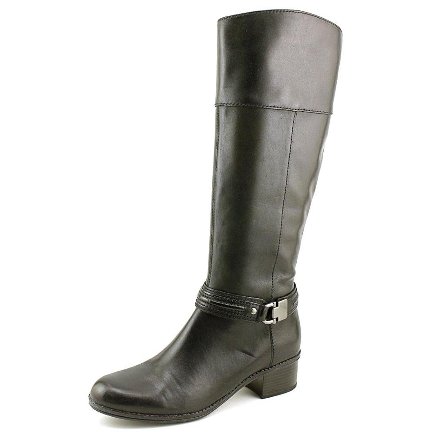 Bandolino Tall Shaft Riding Boot With Hardware At Ankle in Black | Lyst